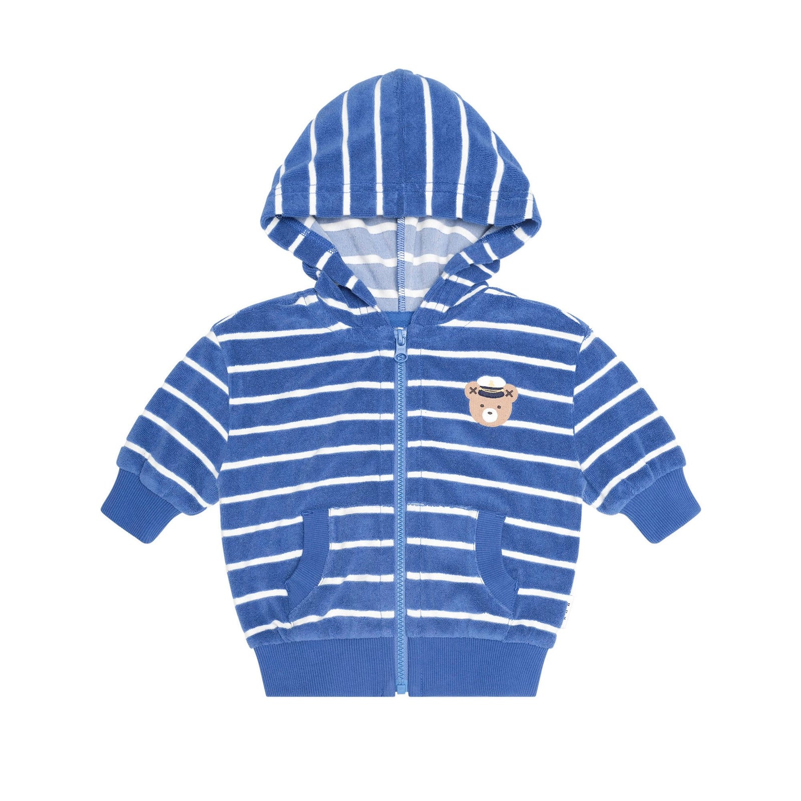 Nautical Hux Towelling Zip Hoodie