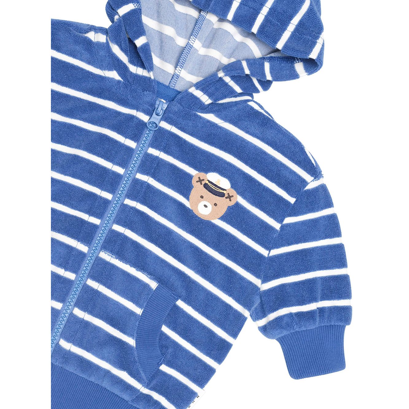 Nautical Hux Towelling Zip Hoodie