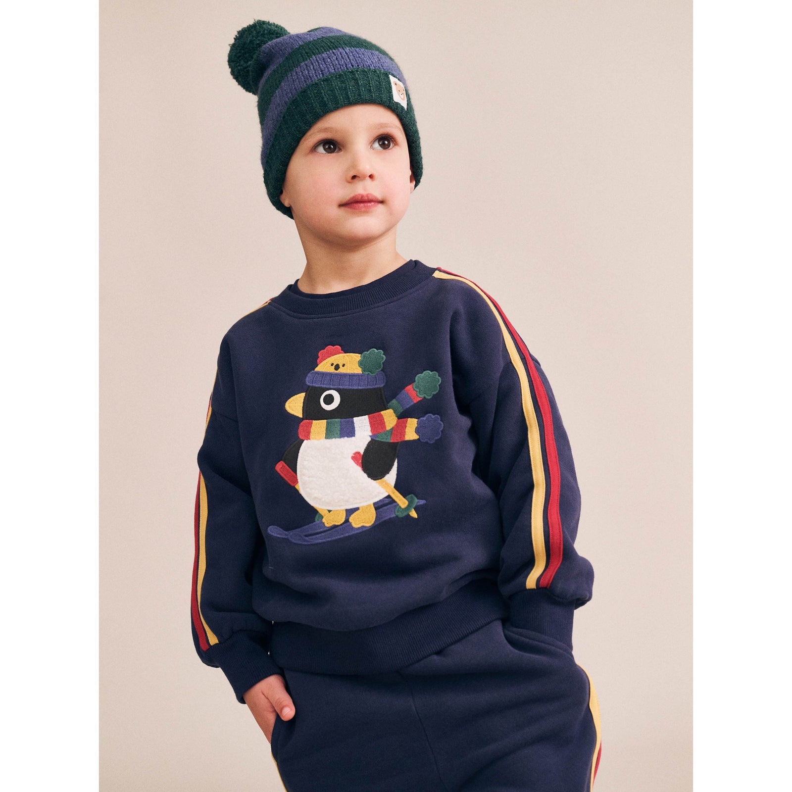 Ski Percy Stripe Drop Shoulder Sweatshirt
