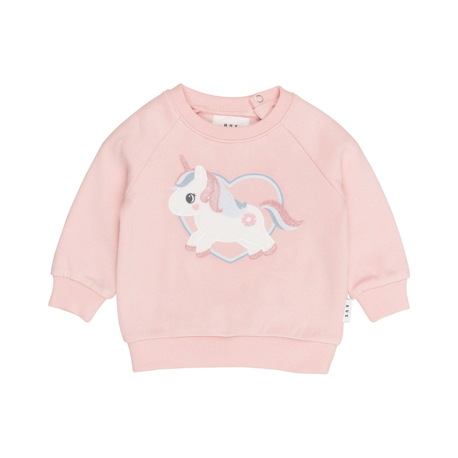 Unicorn Heart Sweatshirt Pink Pearl