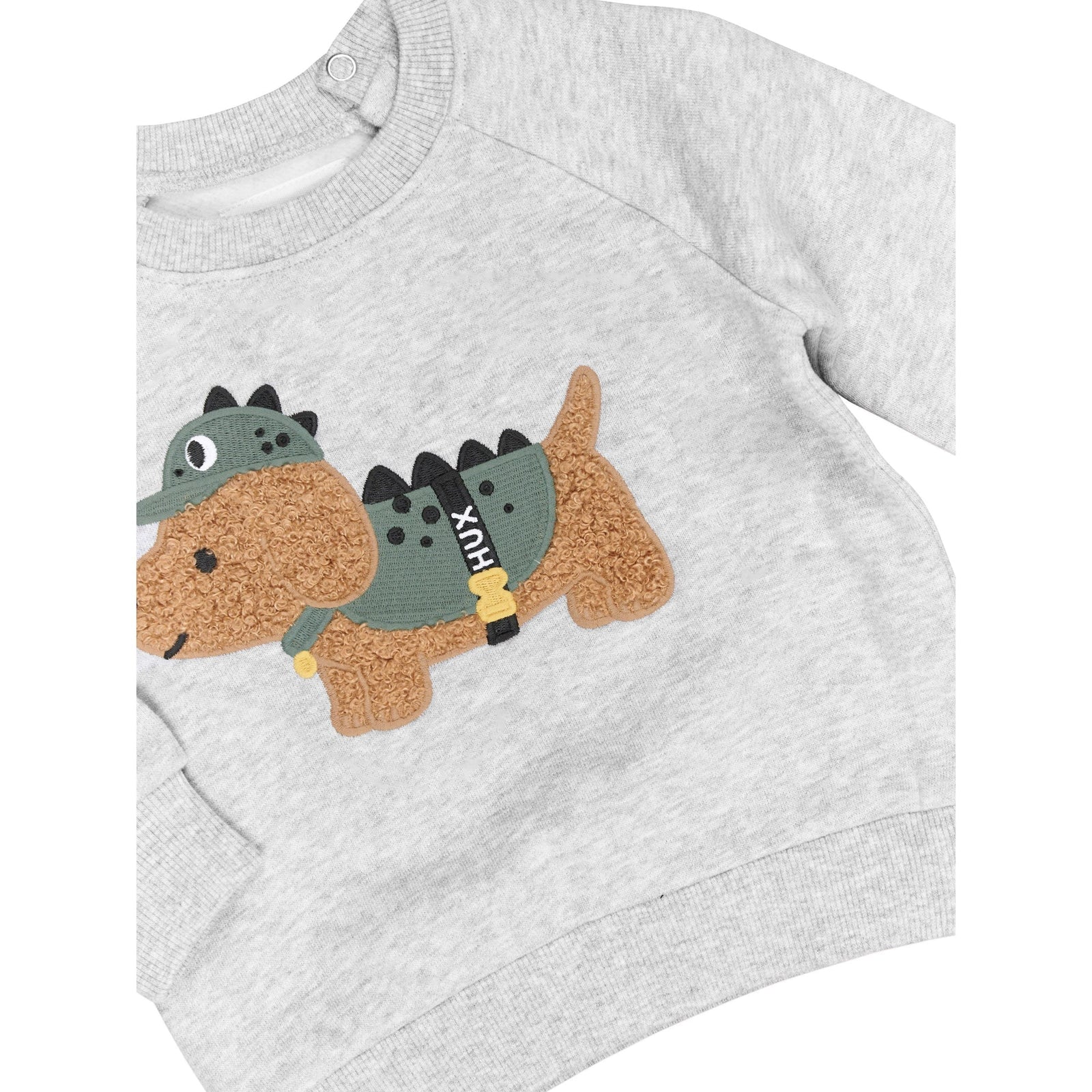 Dino Dog Sweatshirt Grey Marle