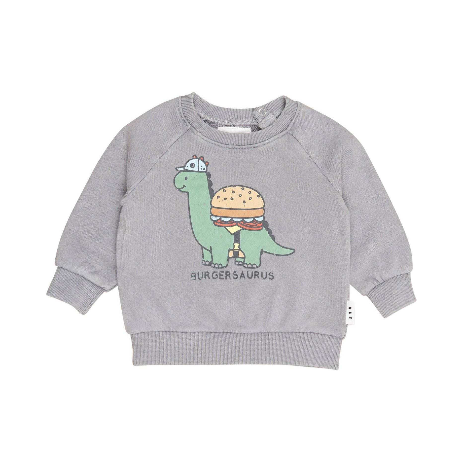 Burgersaurus Sweatshirt Washed Grey