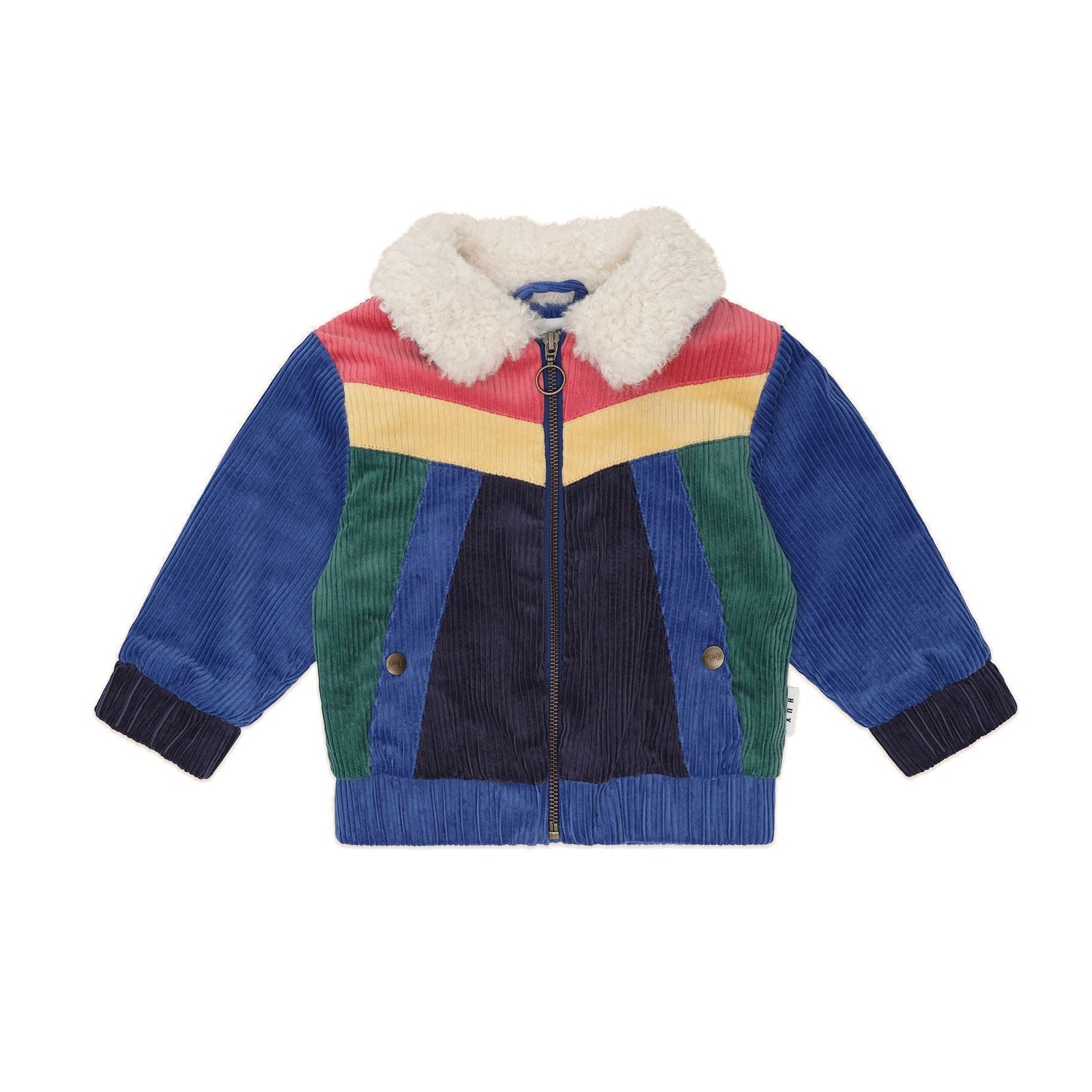 Colour Block Cord Jacket