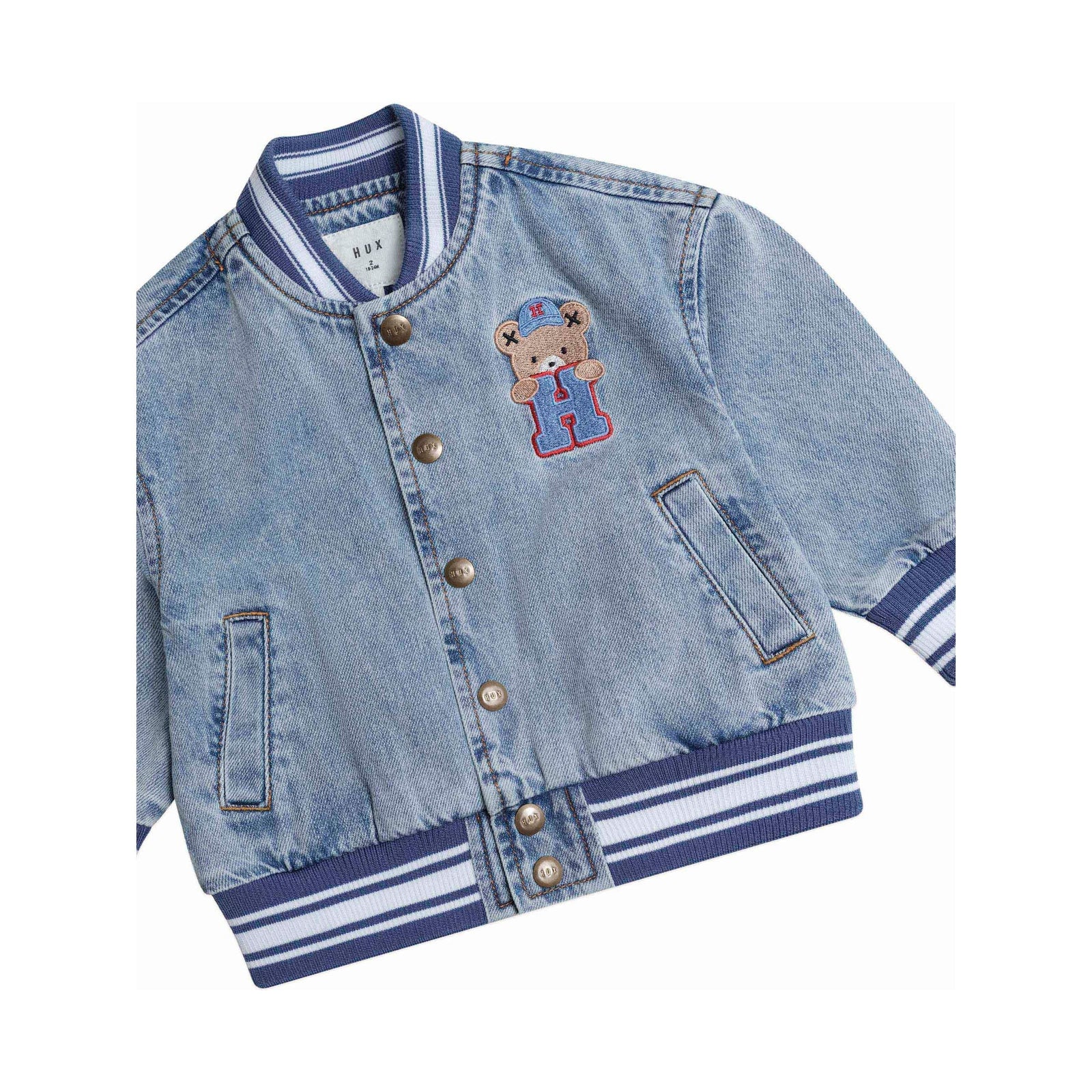 Dreamy Denim Varsity Bomber