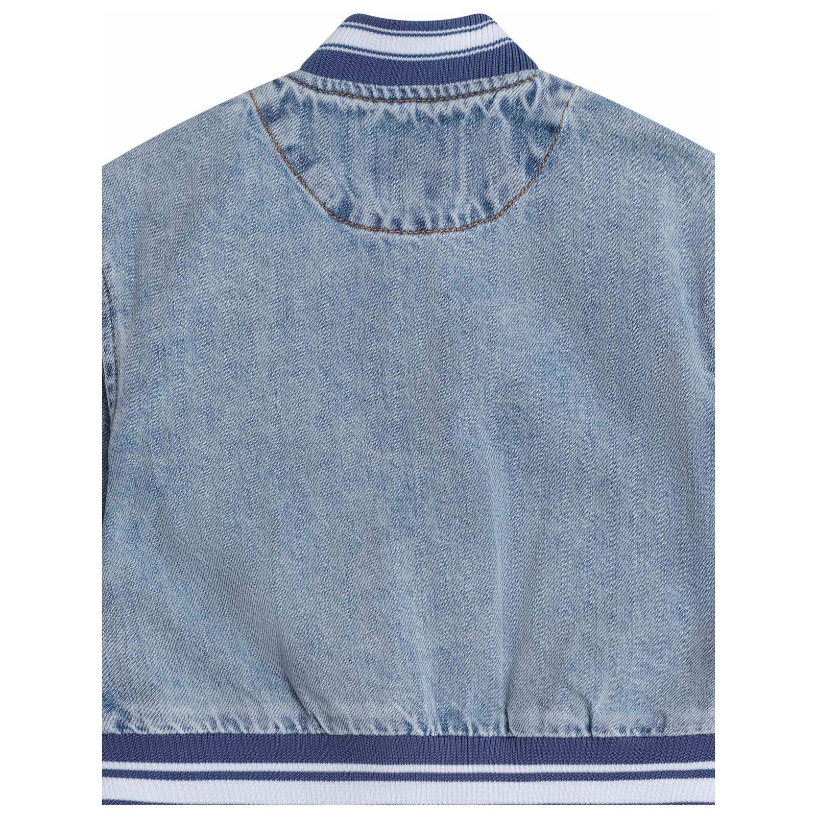 Dreamy Denim Varsity Bomber