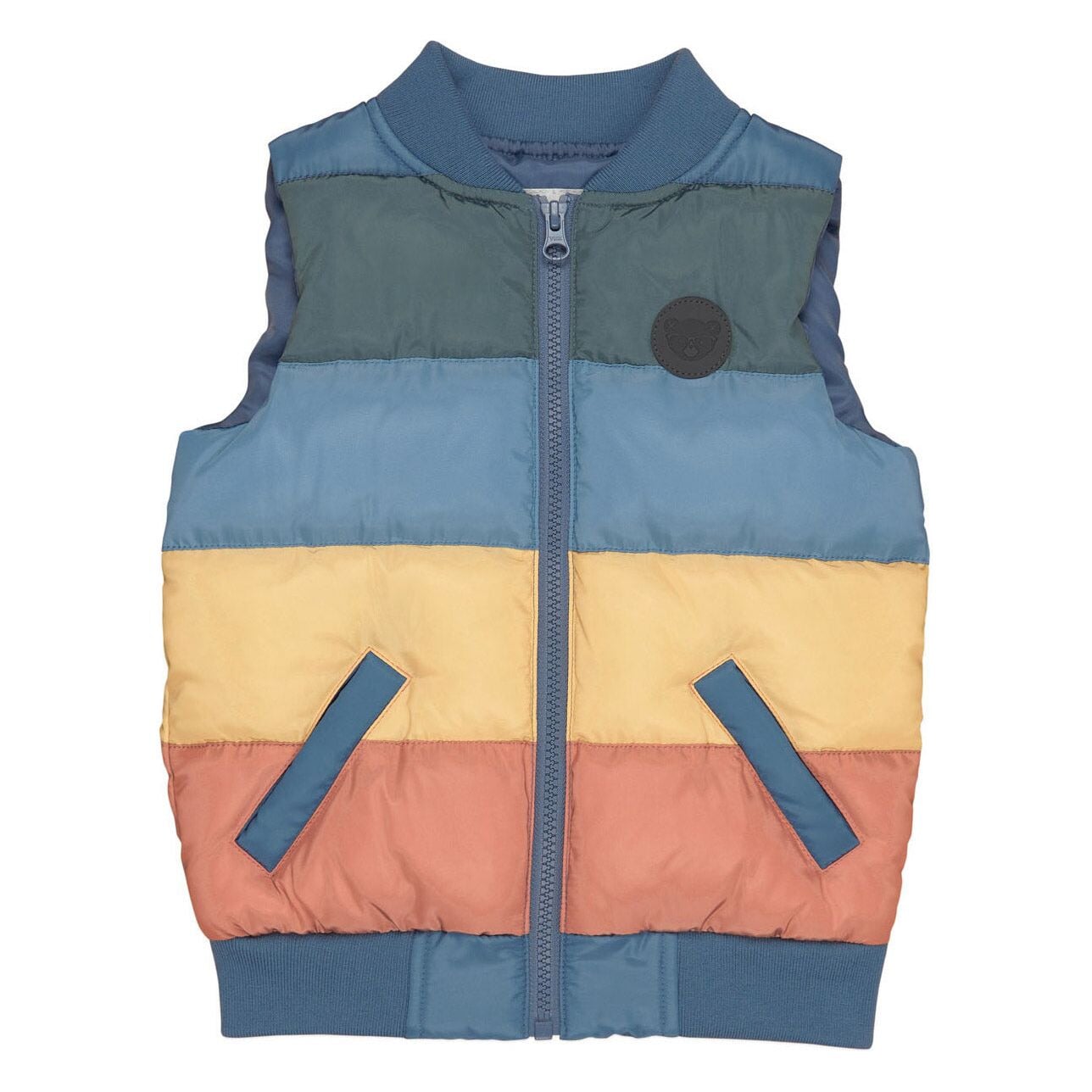 Smiley Rainbow Puffer Vest