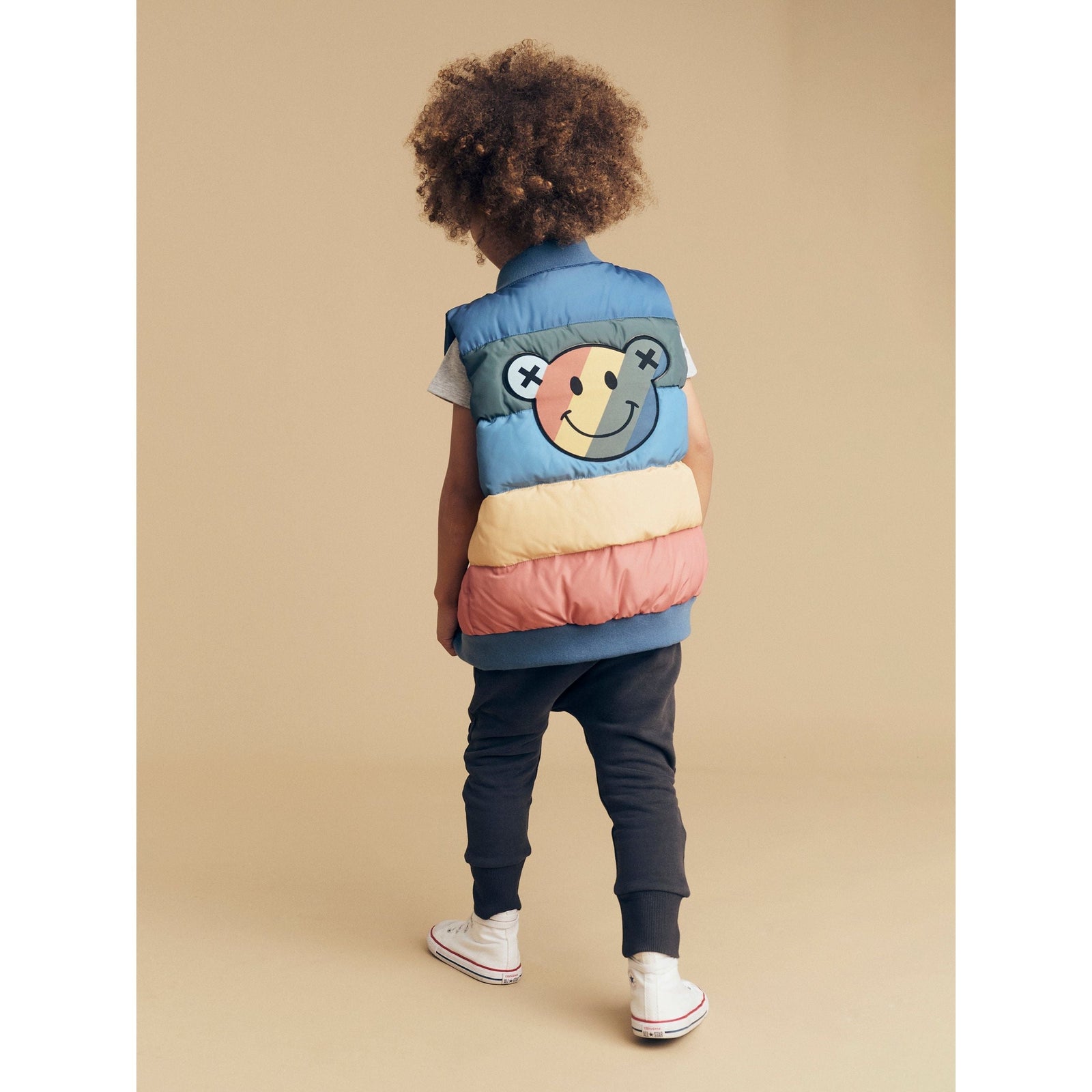 Smiley Rainbow Puffer Vest