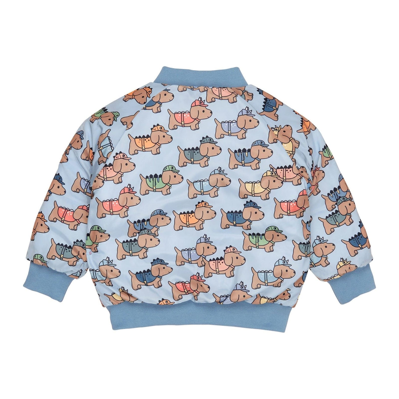Dino Dog Reversible Bomber Mountain Blue