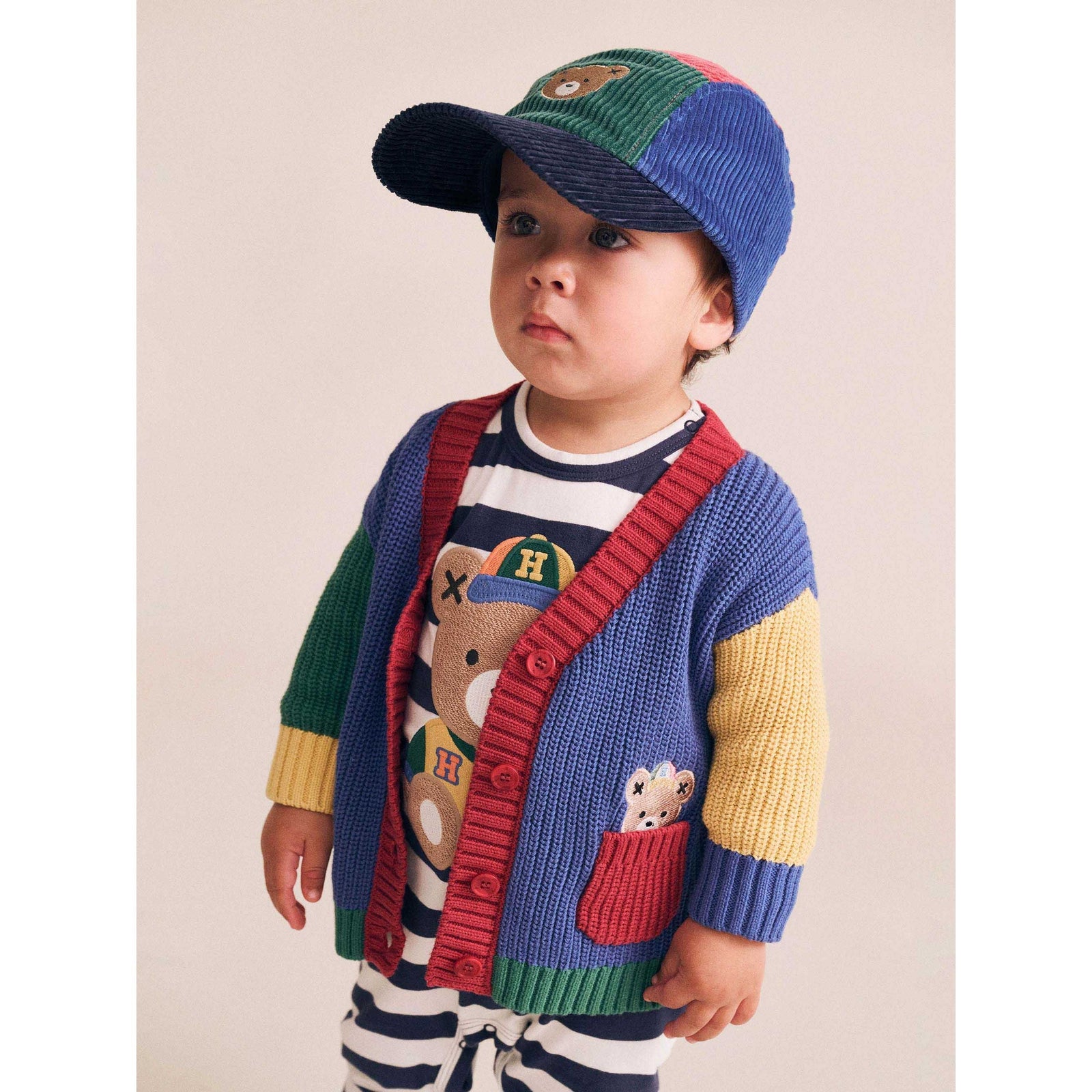 Colour Block Varsity Hux Cardi