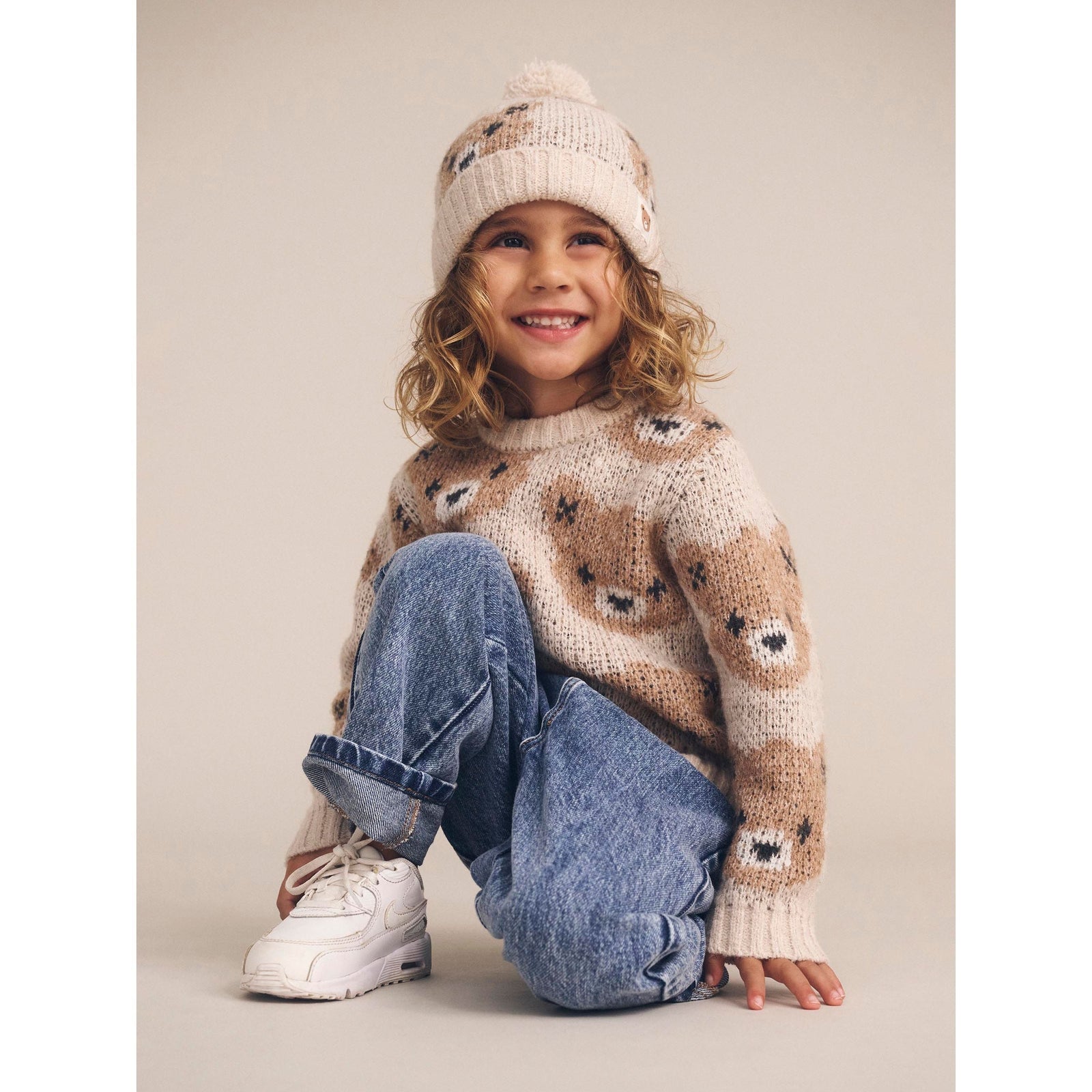 Ecru Huxbear Knit Jumper