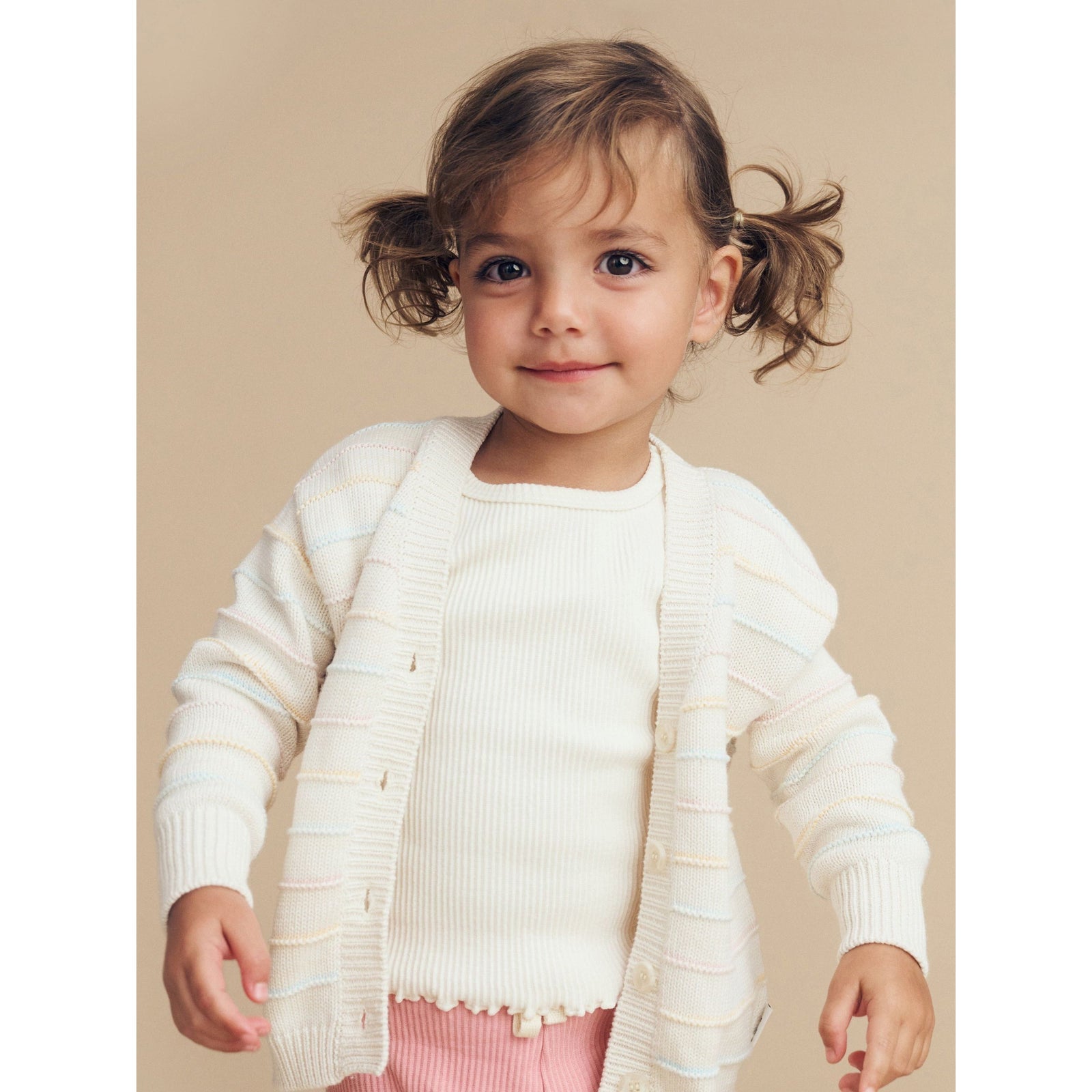 Pastel Stripe Boxy Cardi