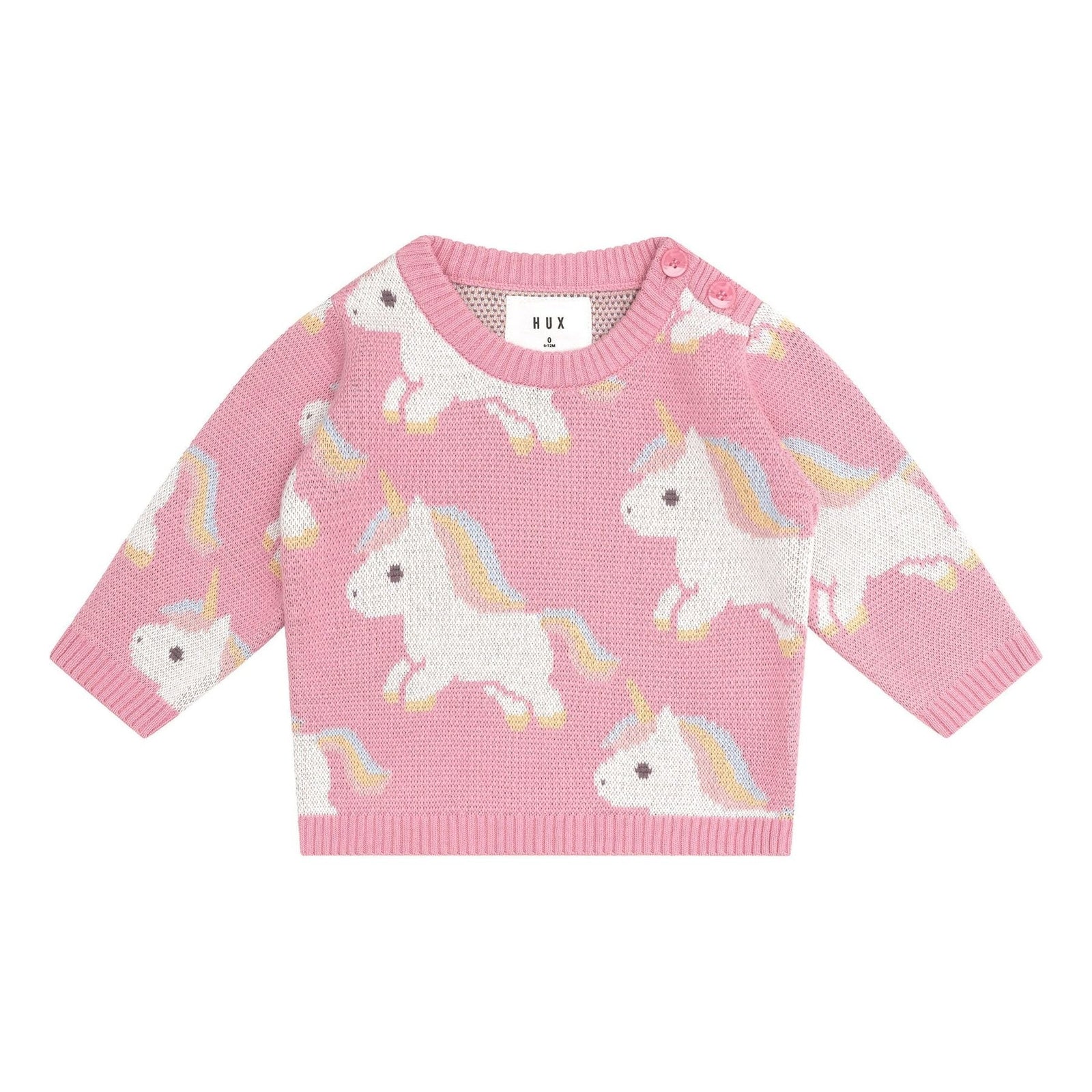 Unicorn Knit Jumper Bubblegum