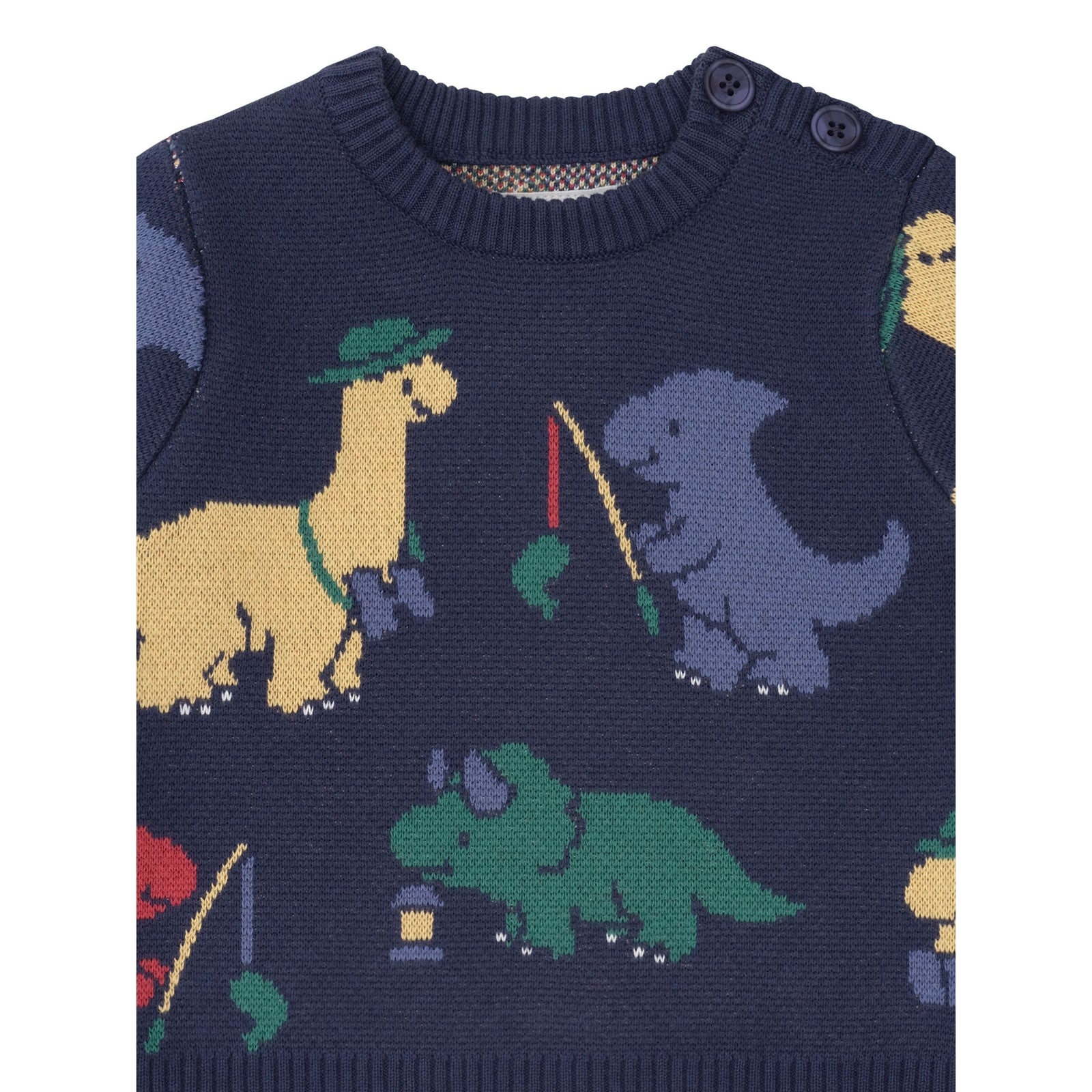 Camping Dino Knit Pullover