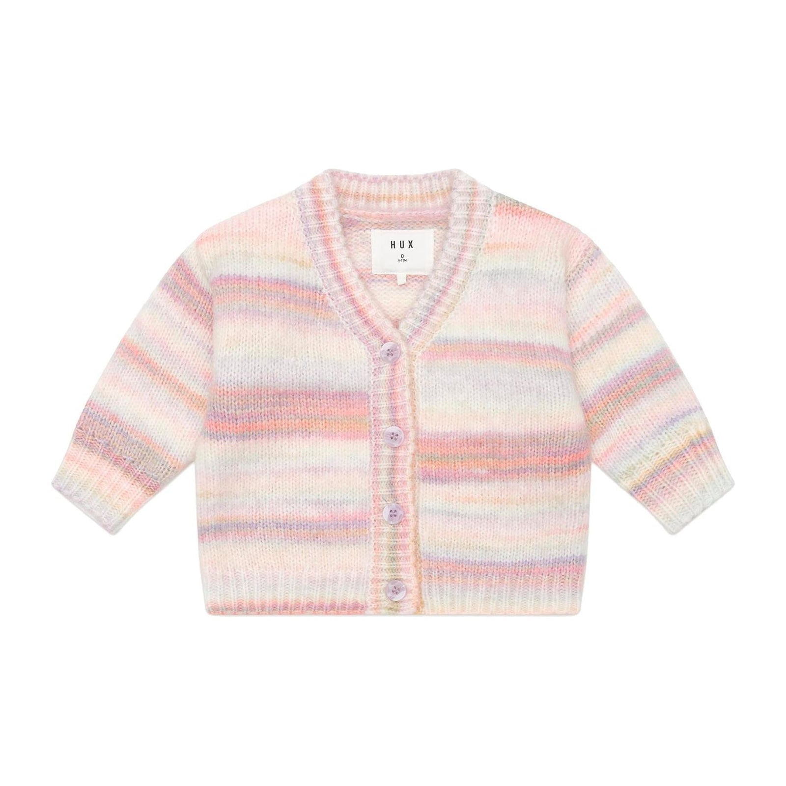 Rainbow Stripe Knit Boxy Cardi