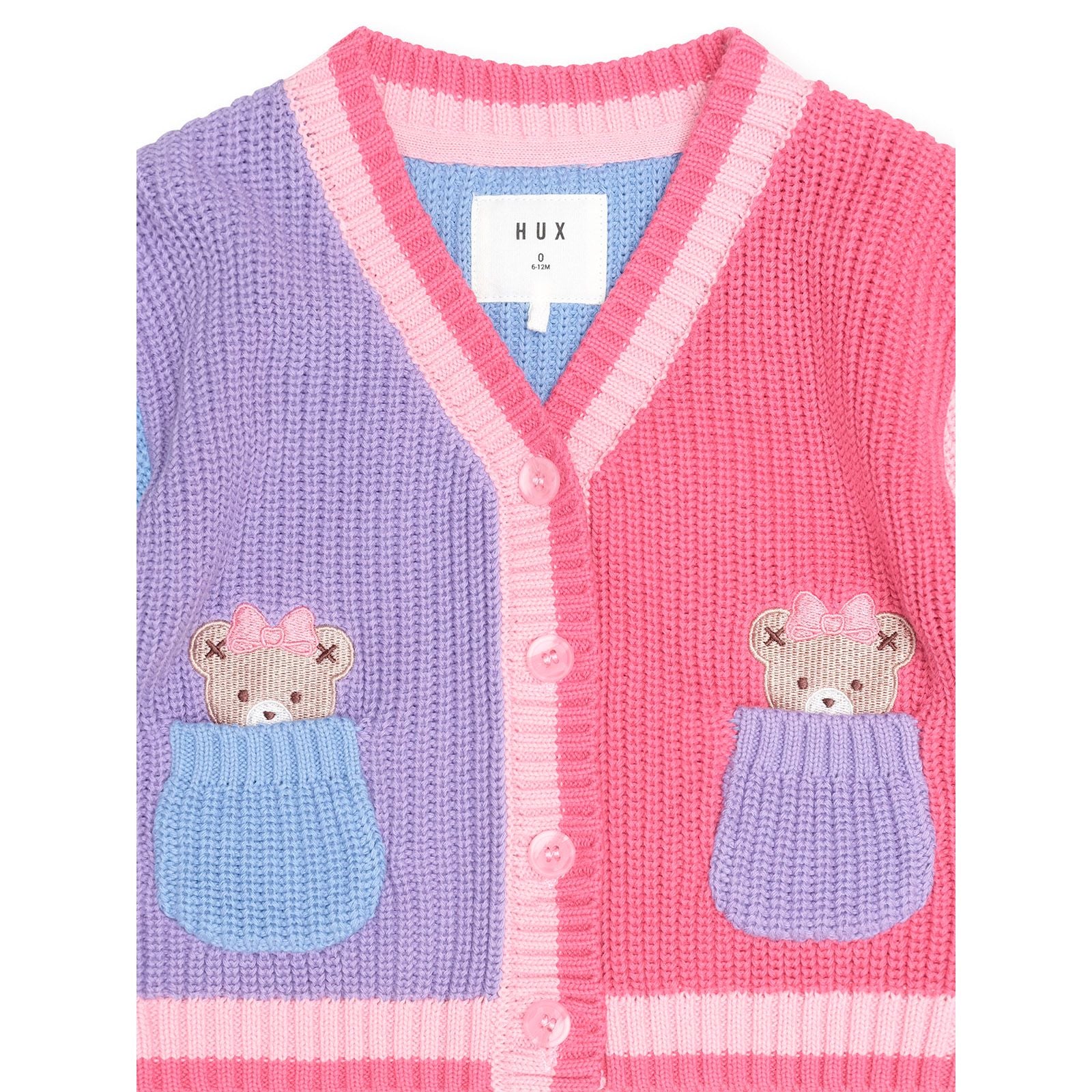 Colour Block Peekaboo Huxette Cardi