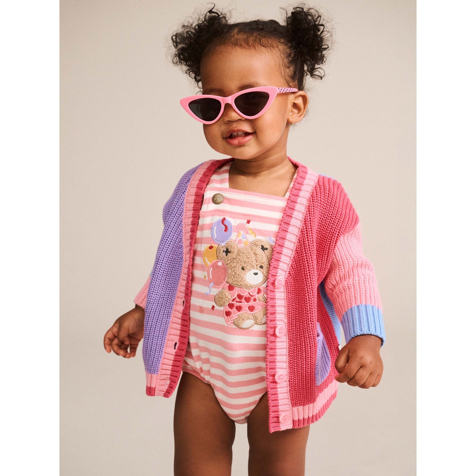 Colour Block Peekaboo Huxette Cardi