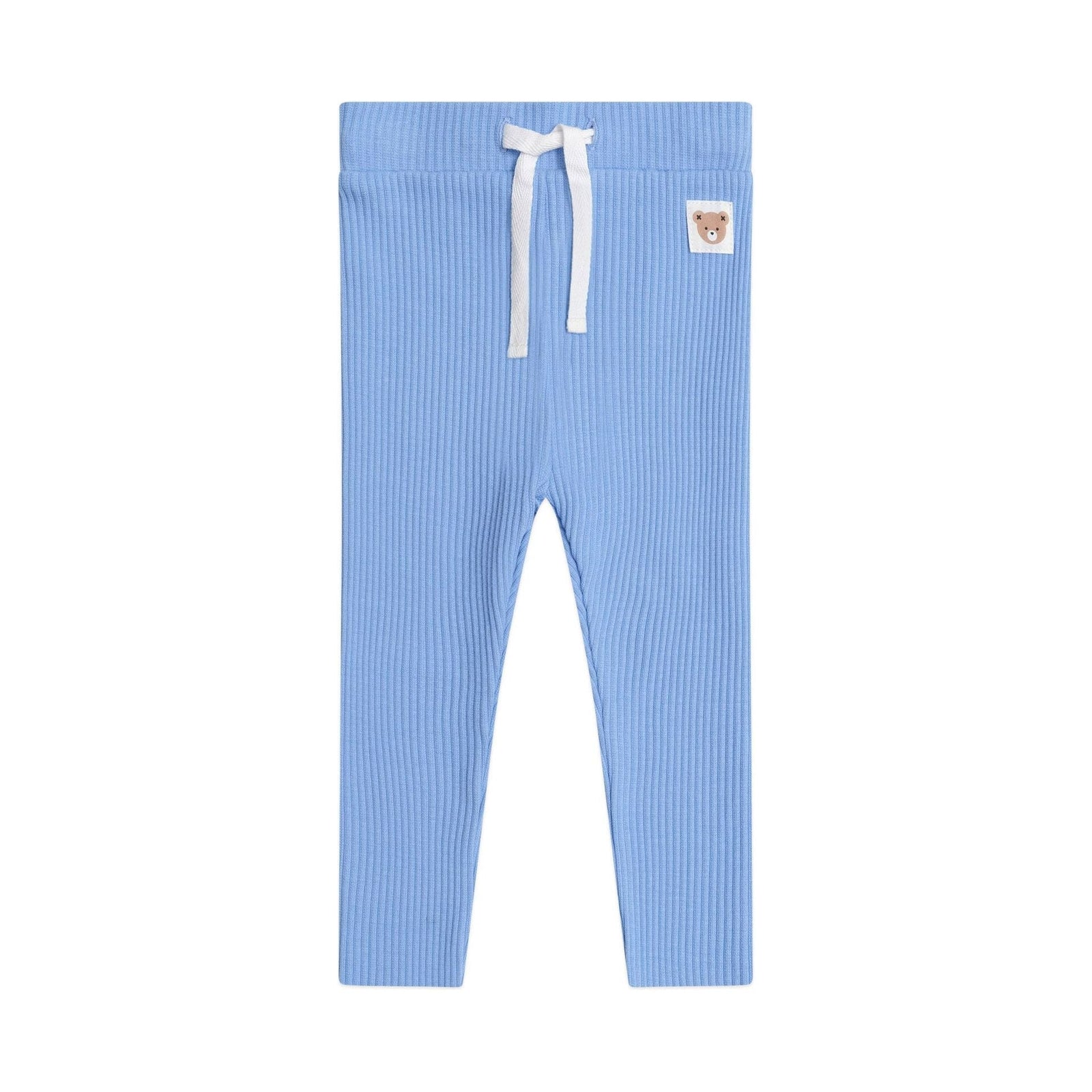 Blue Rib Leggings