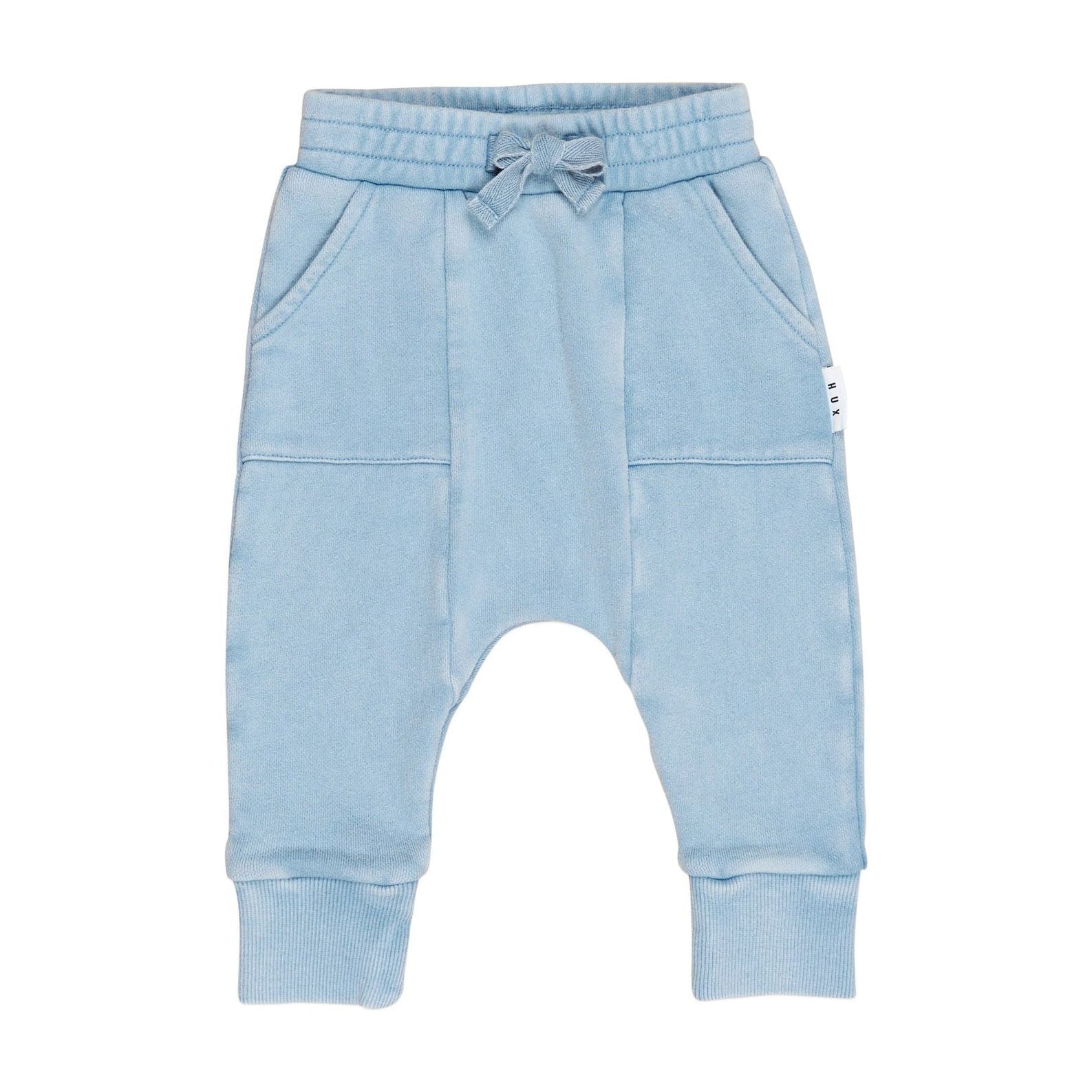 Vintage Blue Drop Crotch Pant Washed Blue