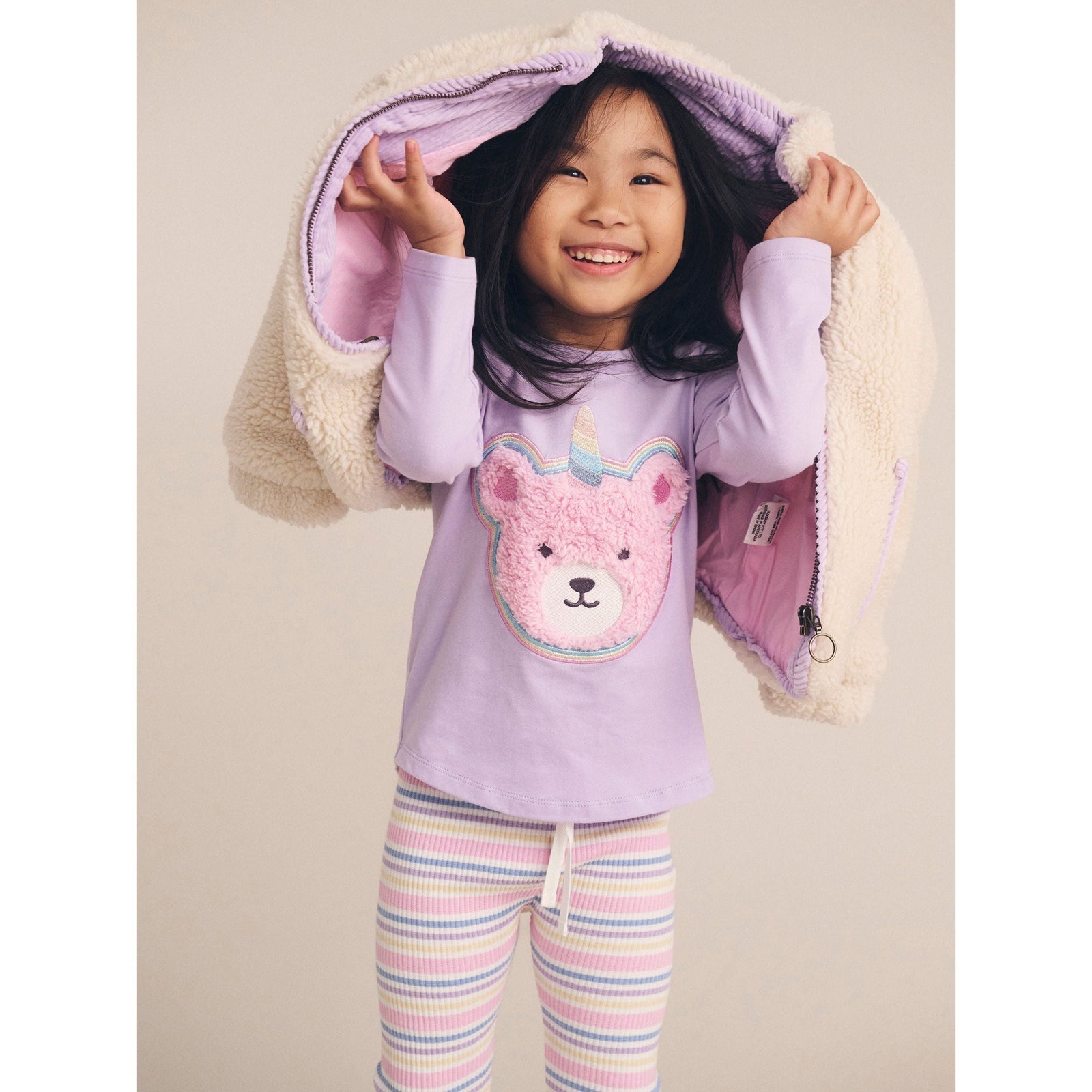 Rainbow Stripe Rib Legging