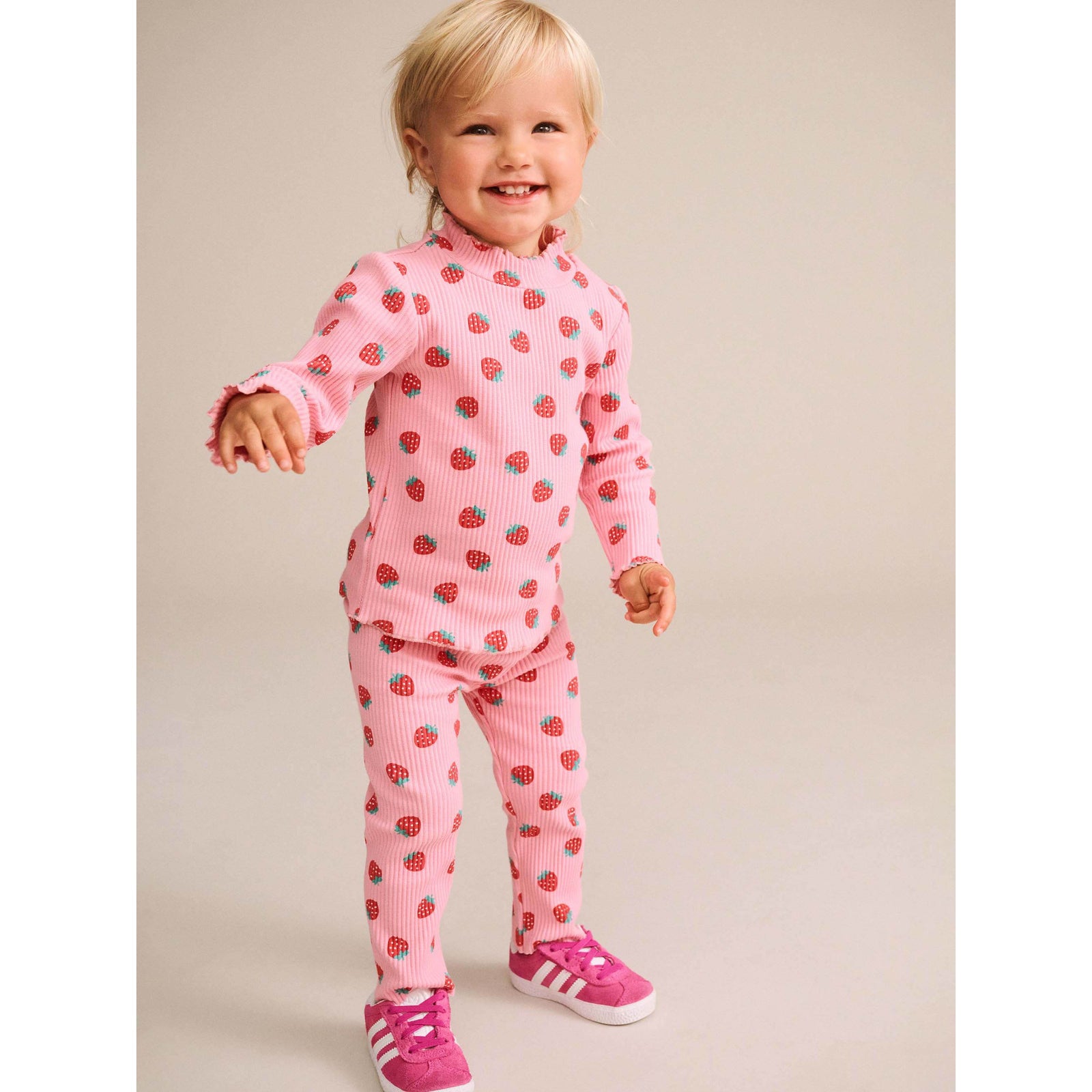 Strawberry Print Rib Legging