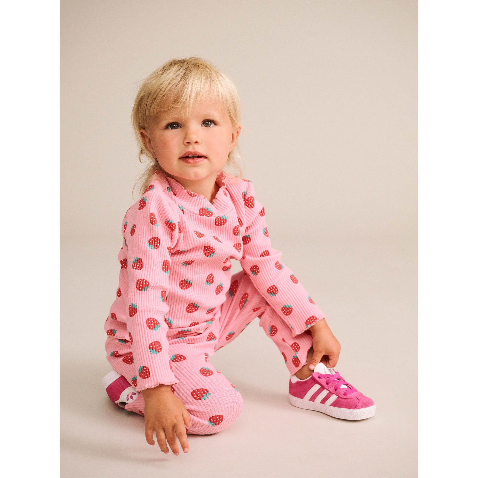 Strawberry Print Rib Legging