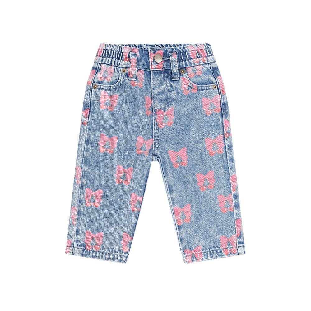 Dreamy Denim Cherry Paperbag Pant