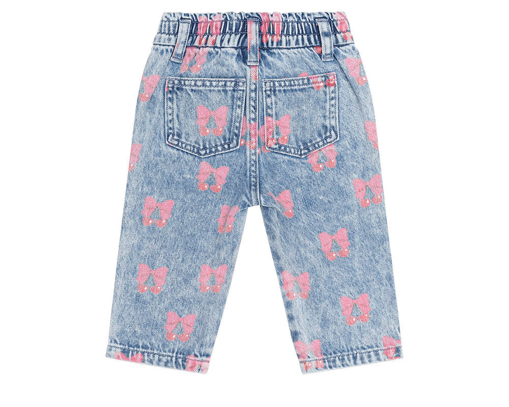 Dreamy Denim Cherry Paperbag Pant