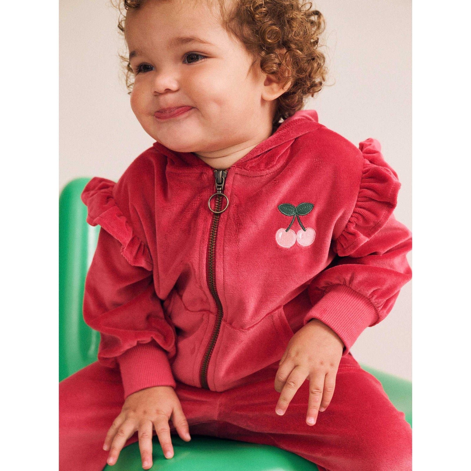 Very Cherry Velour Trackpant