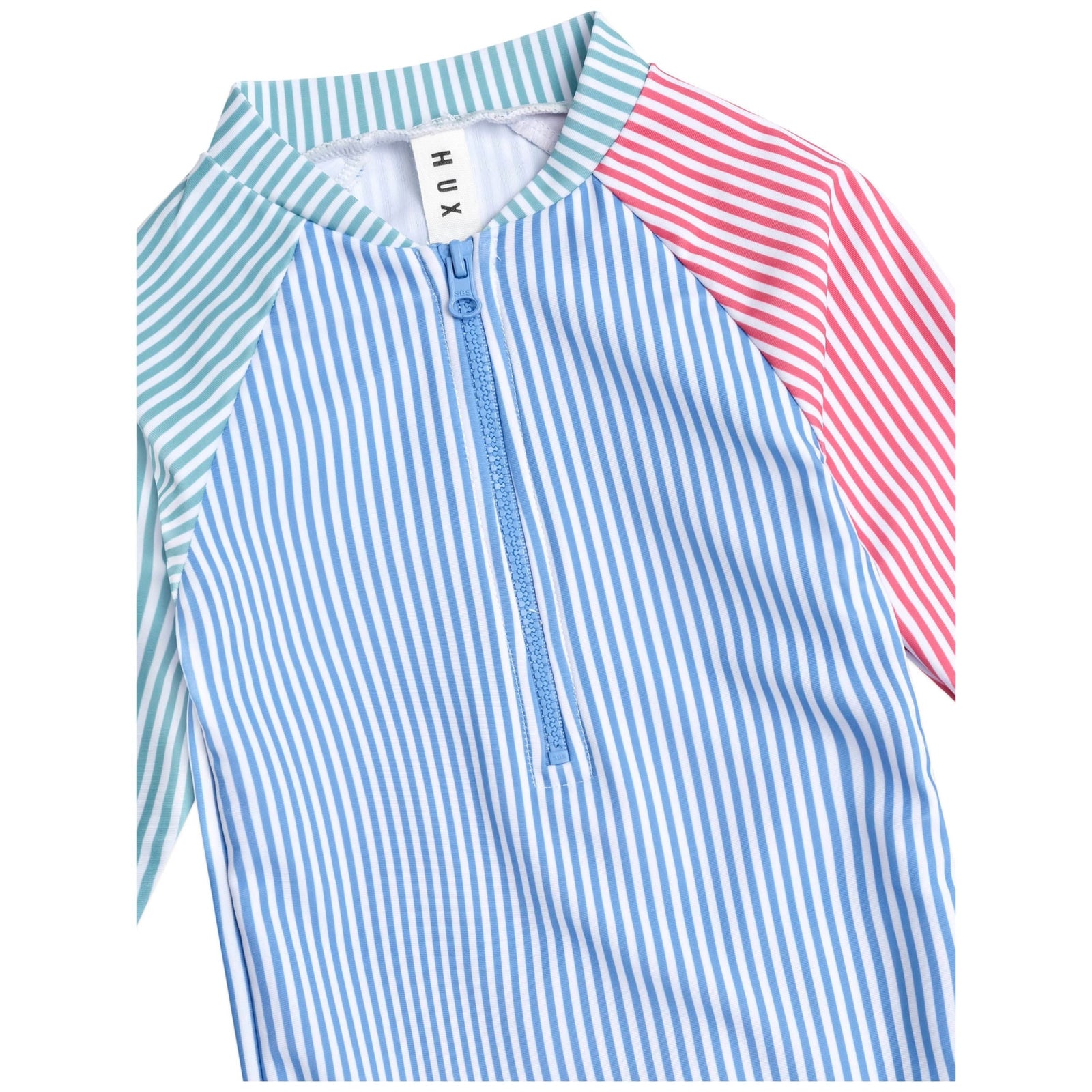 Spliced Stripe Swimsuit Shortie