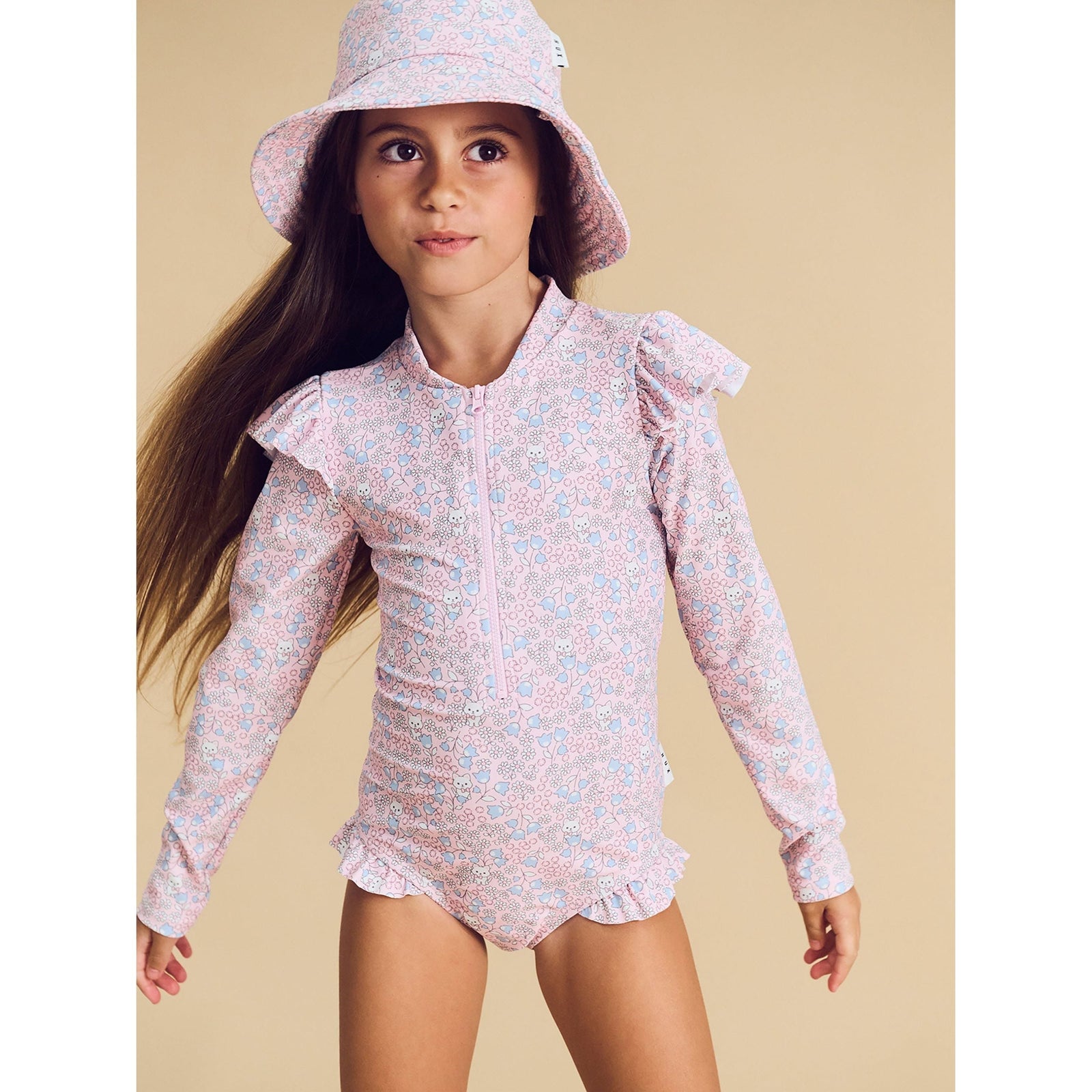 Bluebell Floral Zip Swimsuit