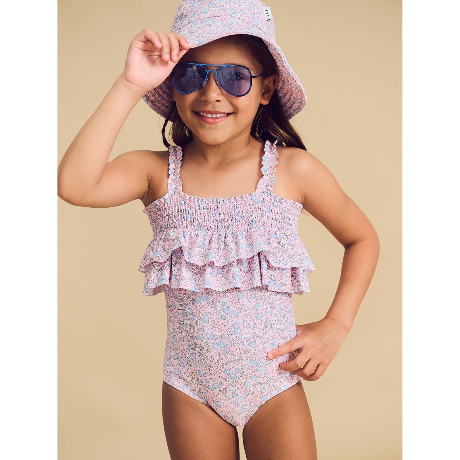 Bluebell Floral Frill Swimsuit