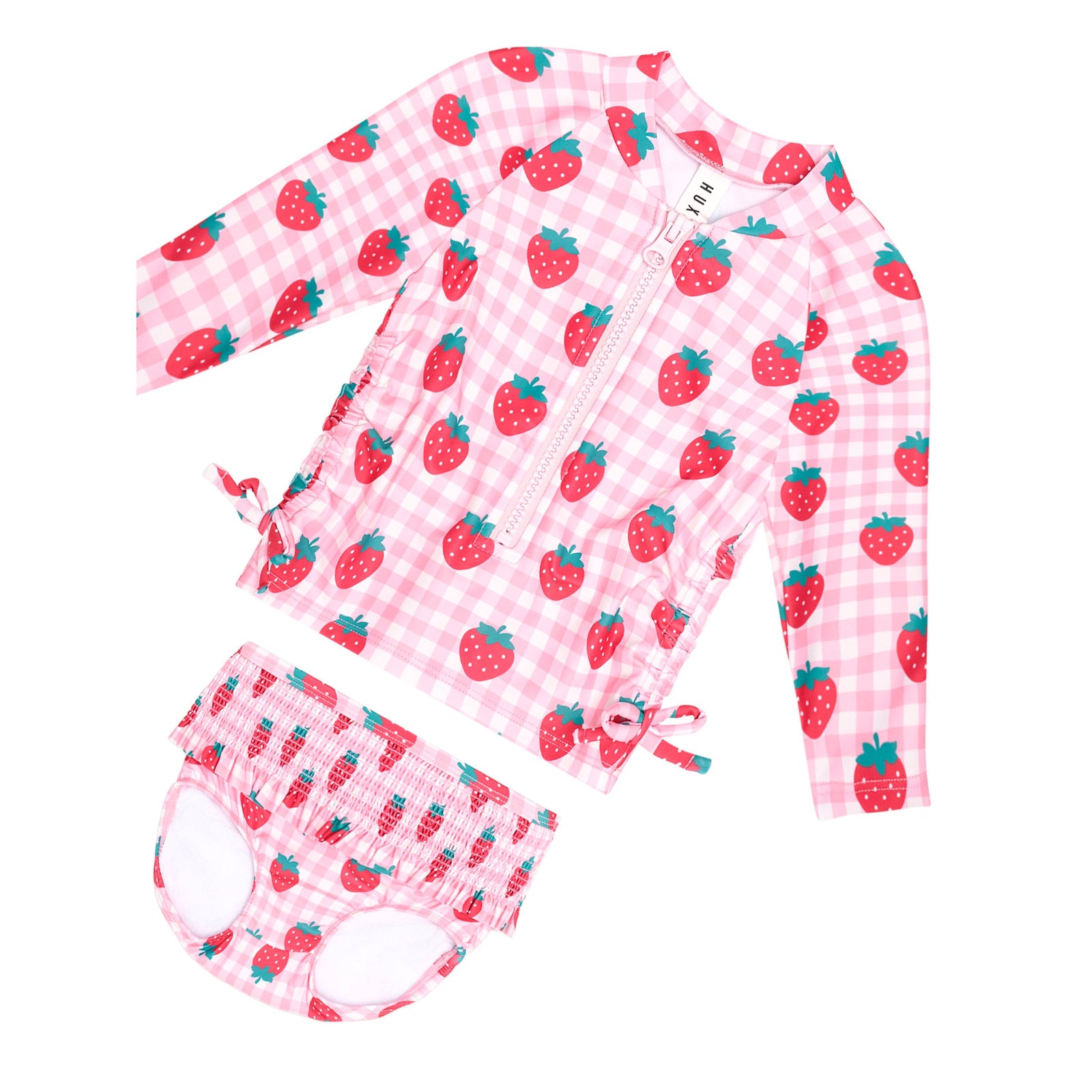 Strawberry Check 2Pc Swim Set