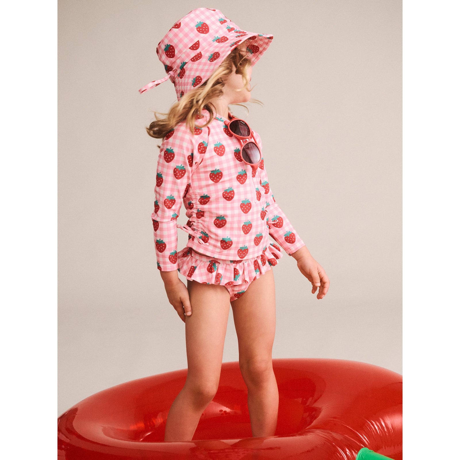 Strawberry Check 2Pc Swim Set