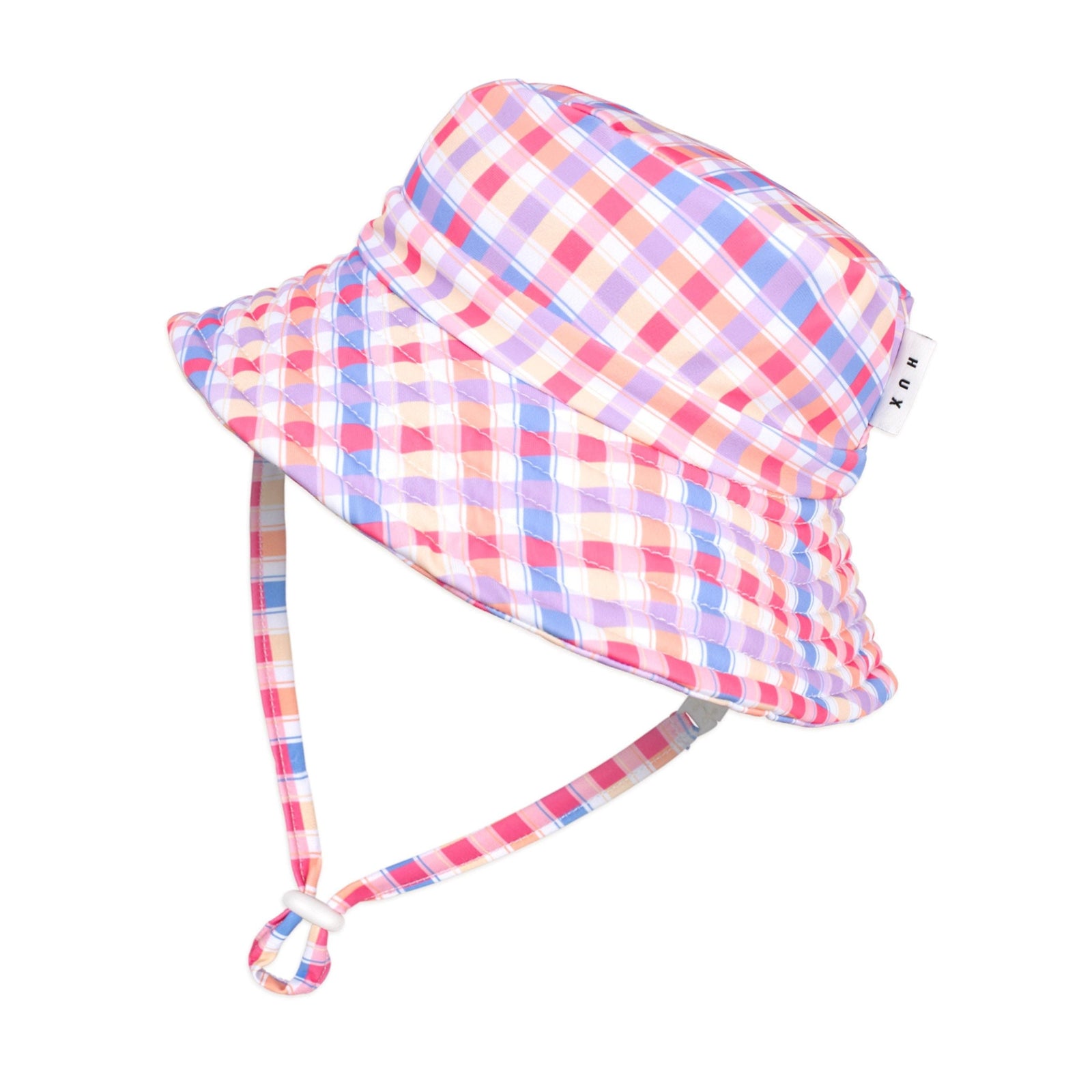 Rainbow Check Swim Hat