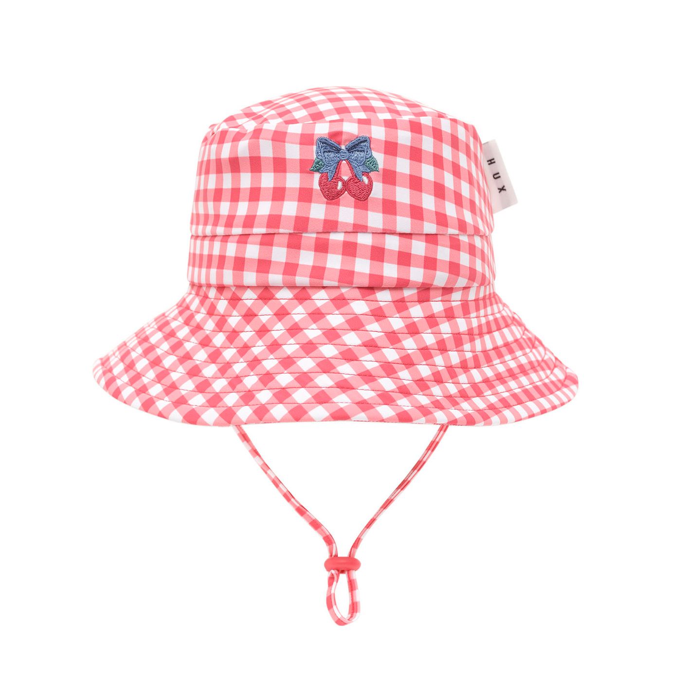 Cherry Bow Gingham Swimhat