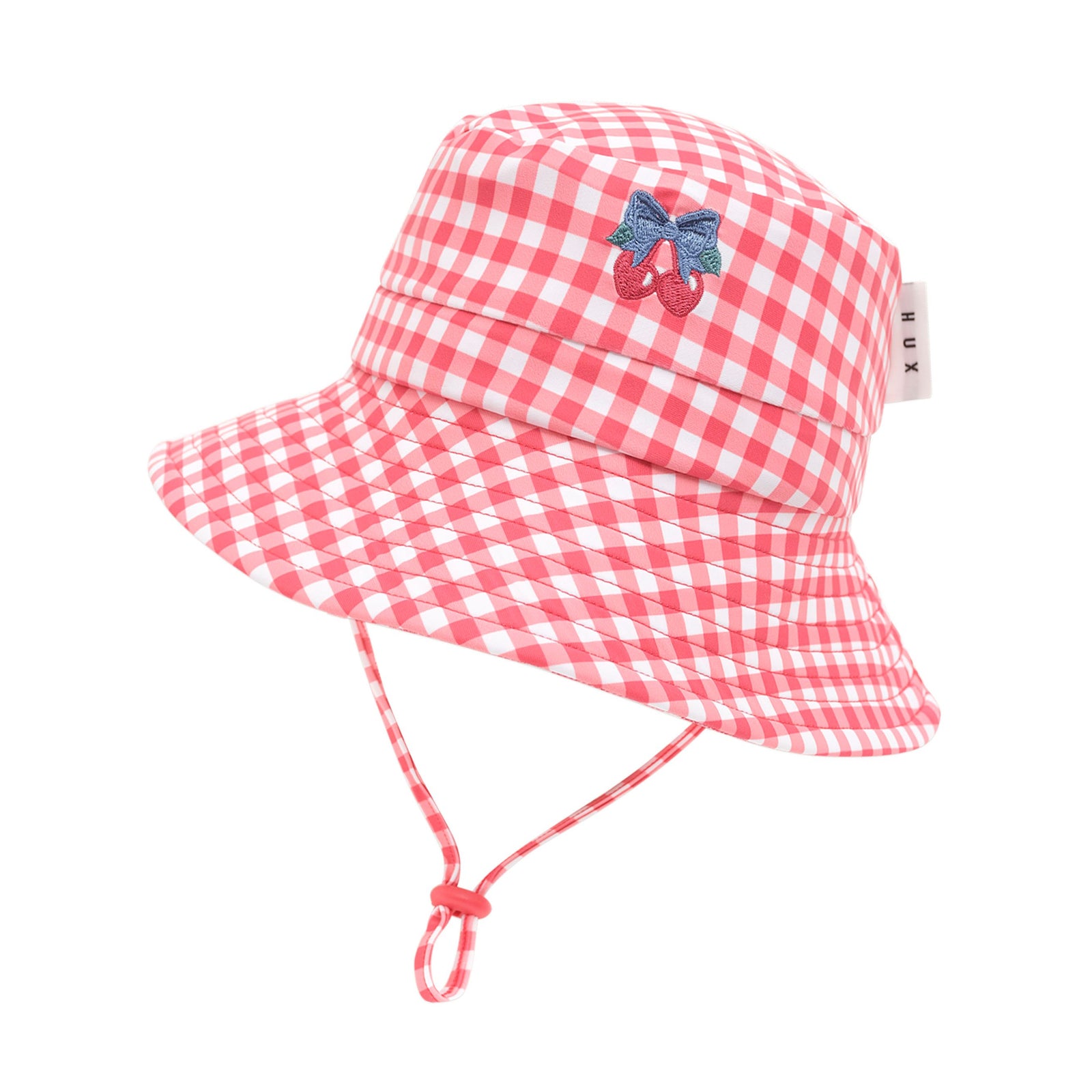 Cherry Bow Gingham Swimhat