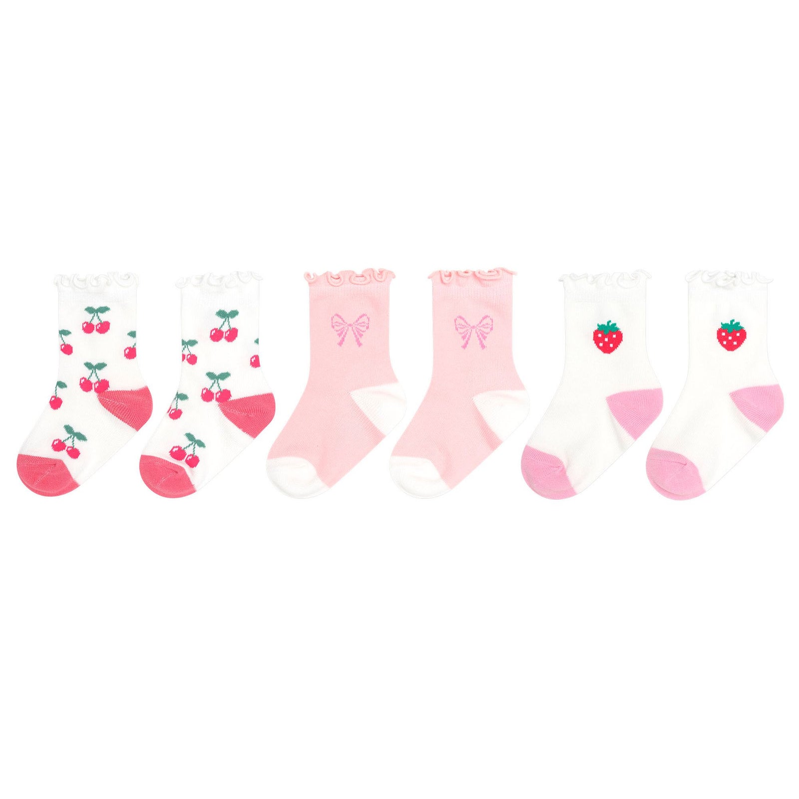 3Pk Girls Frill Socks