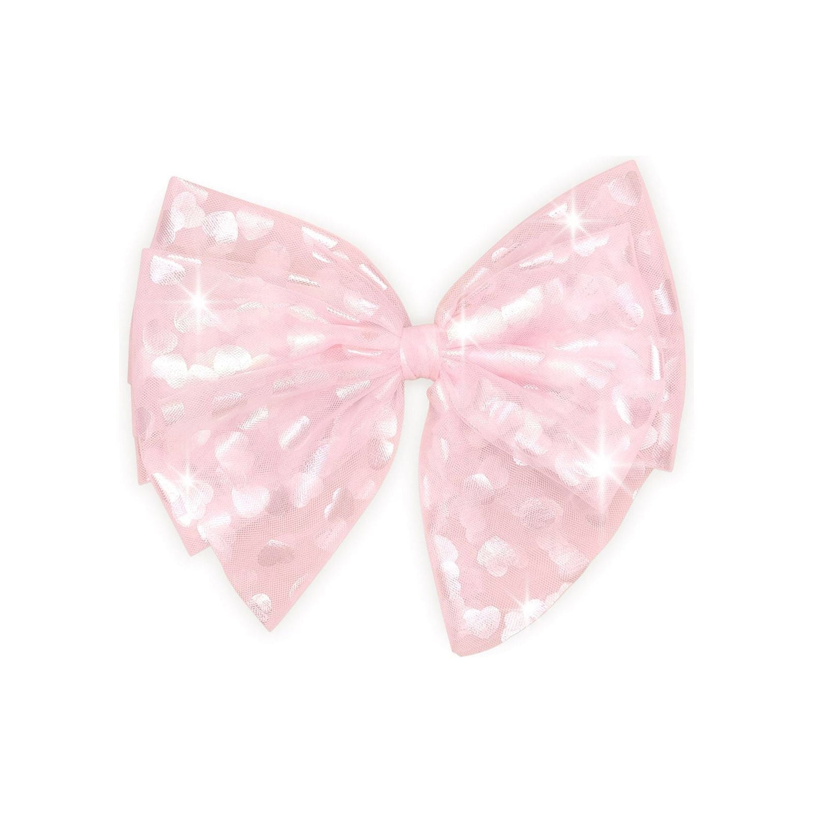 Shimmer Hearts Party Hair Bow