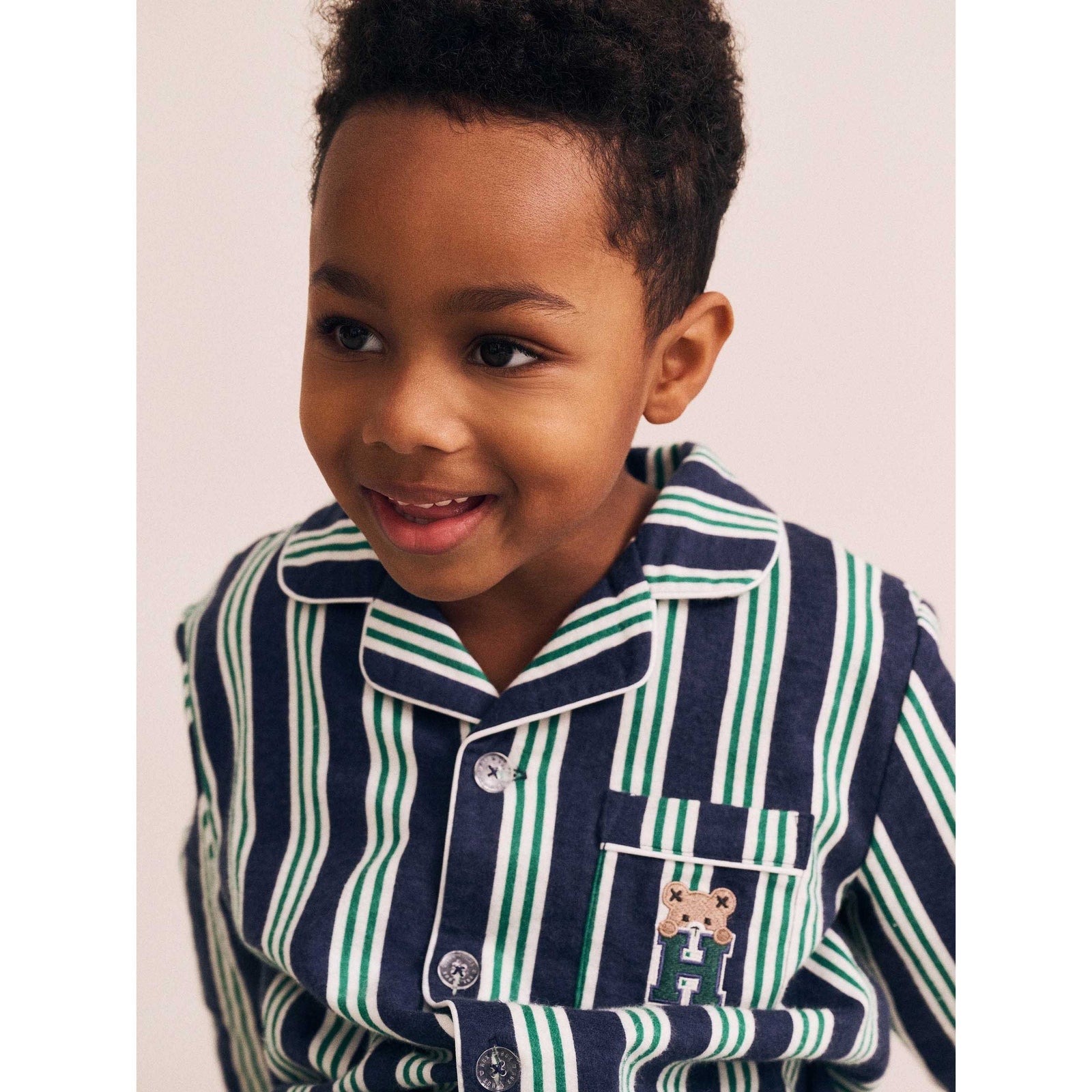 Classic Stripe Flannel Pj Set