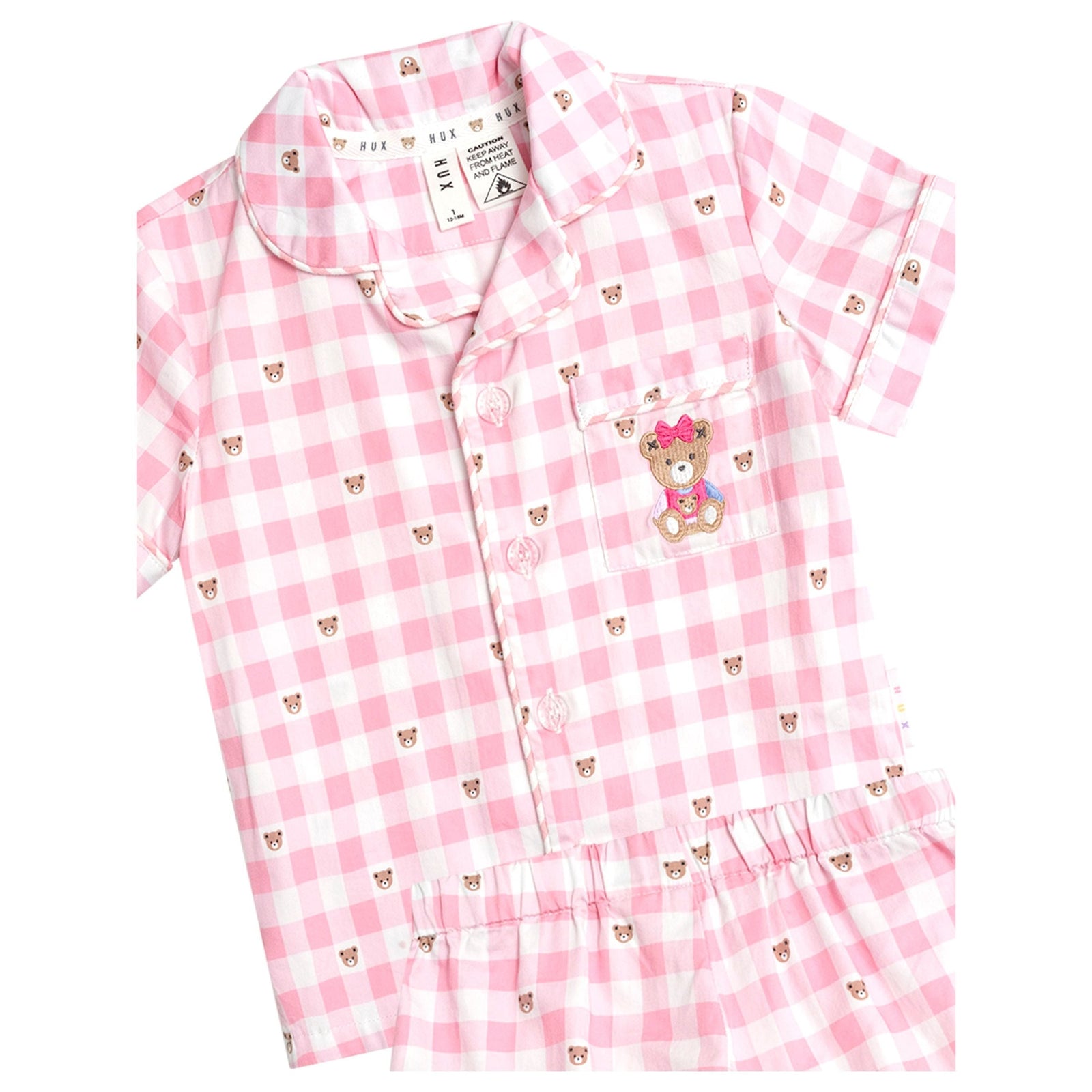 Huxette Check PJs - Strawberry
