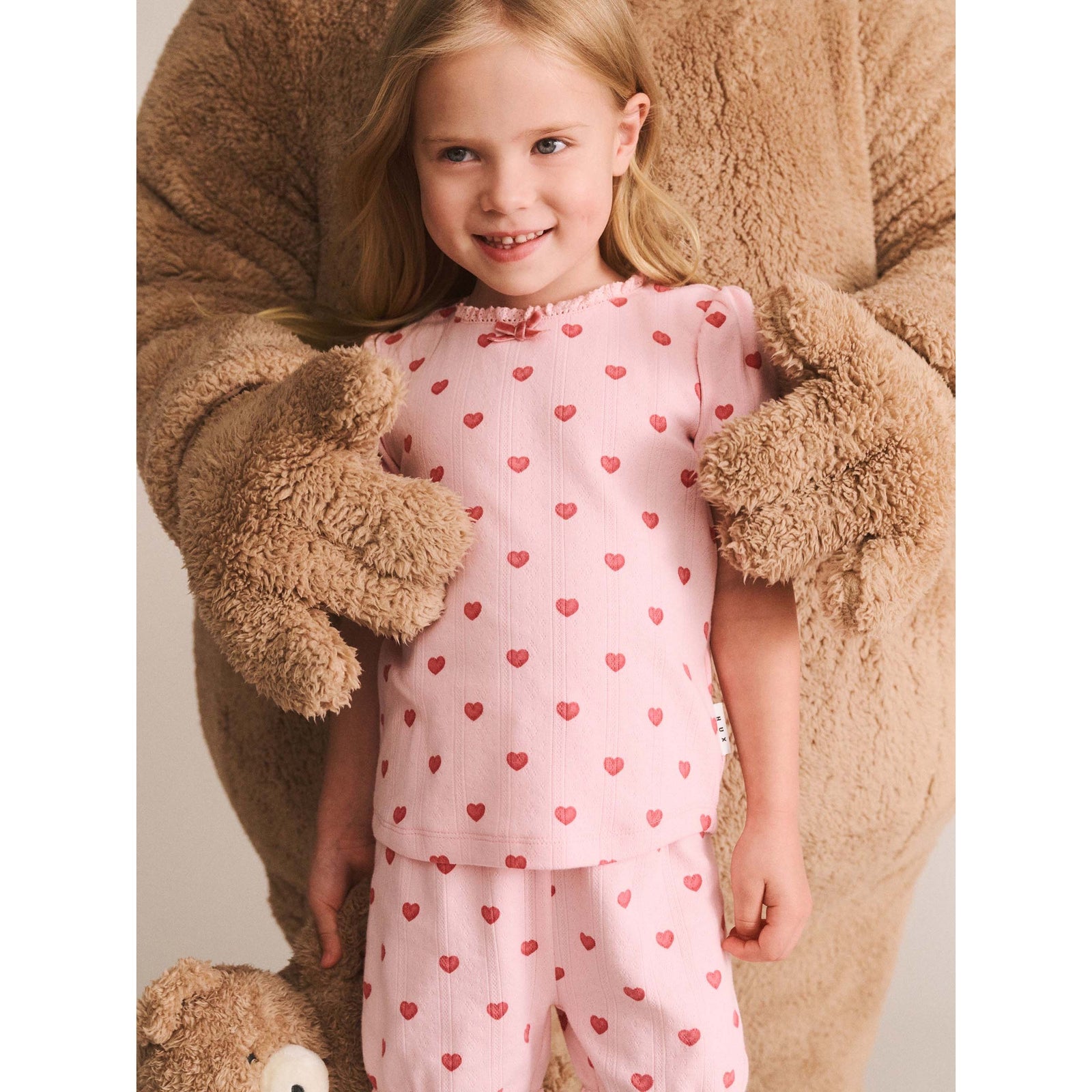 I Heart You Pointelle Puff Slv Pjs