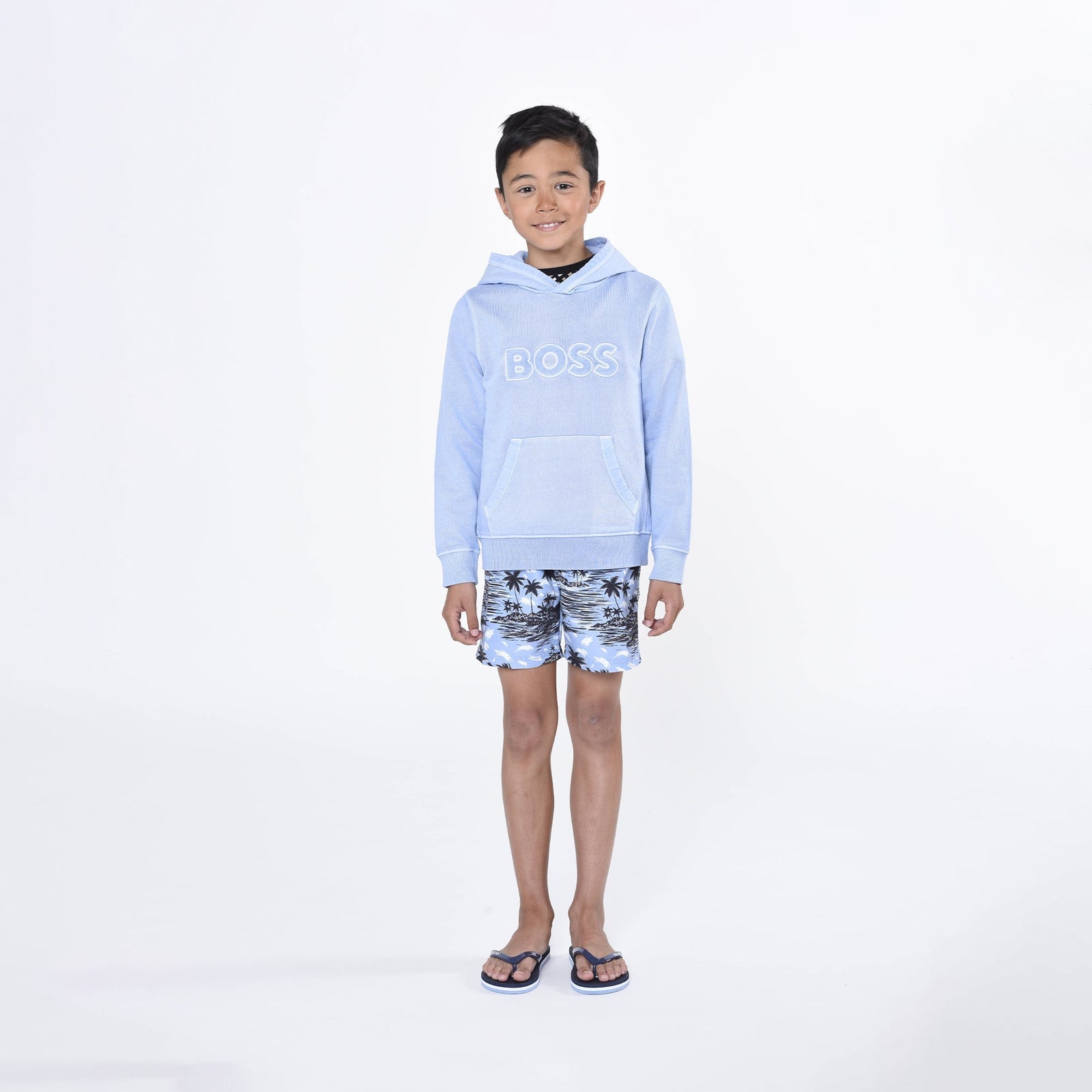 Boss Hooded Sweatshirt - Pale Blue