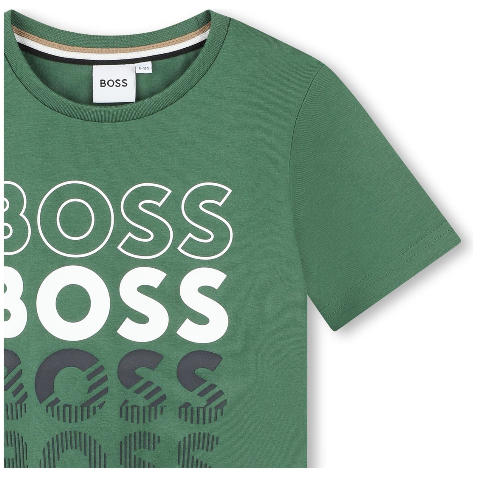 Cotton Round-Collar T-Shirt - Green