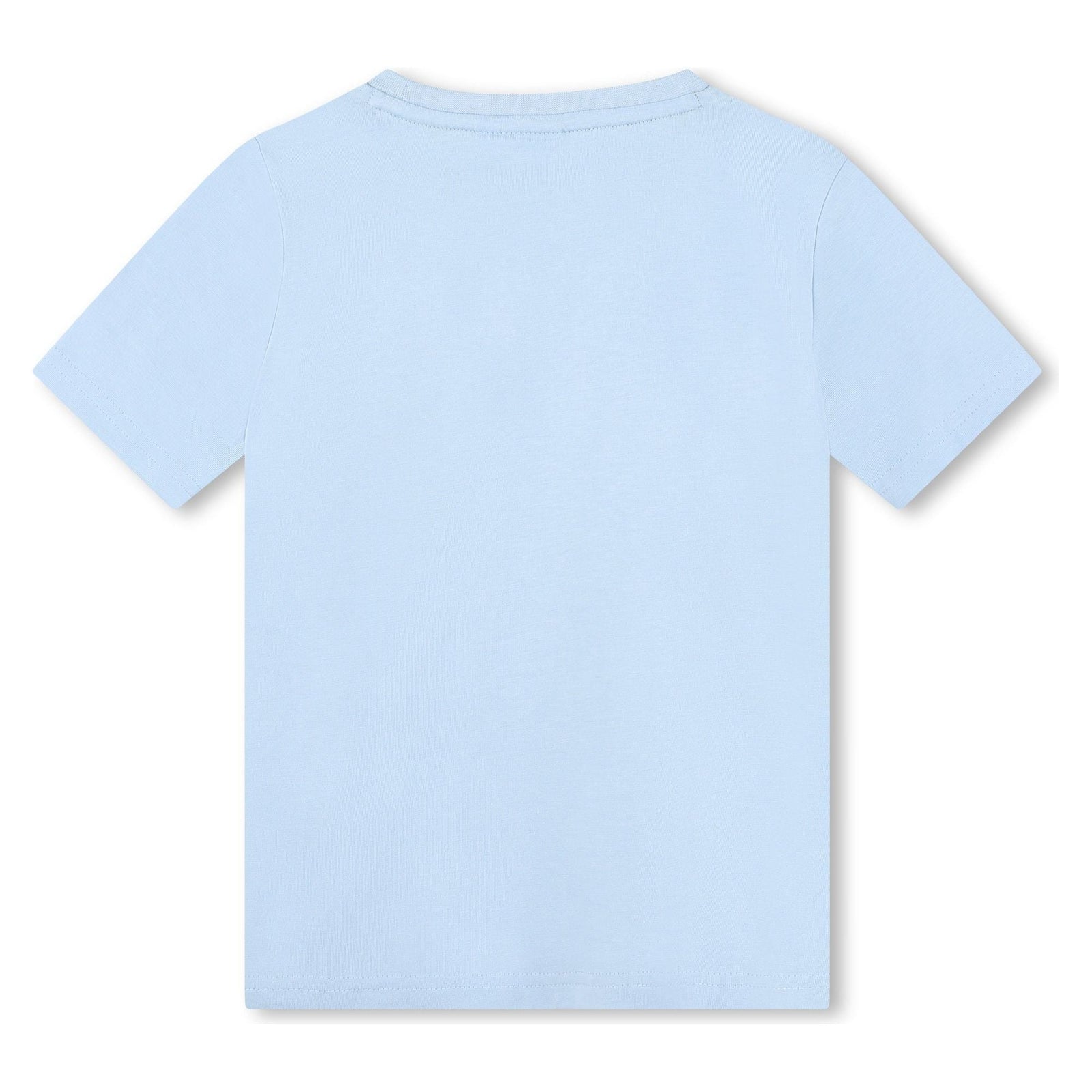 Cotton Round-Collar T-Shirt - Pale Blue