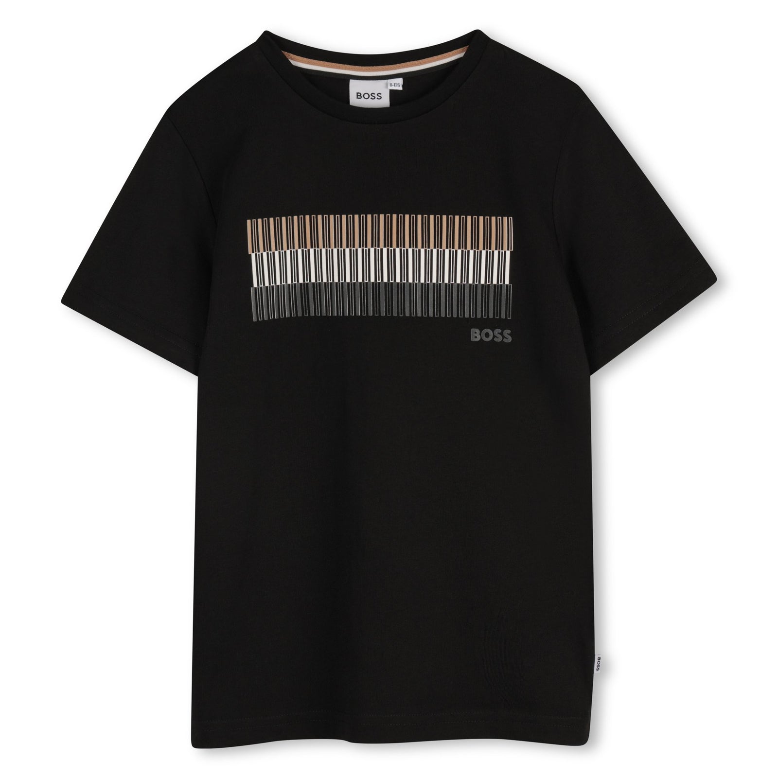 Stripe Print Tee-Shirt - Black