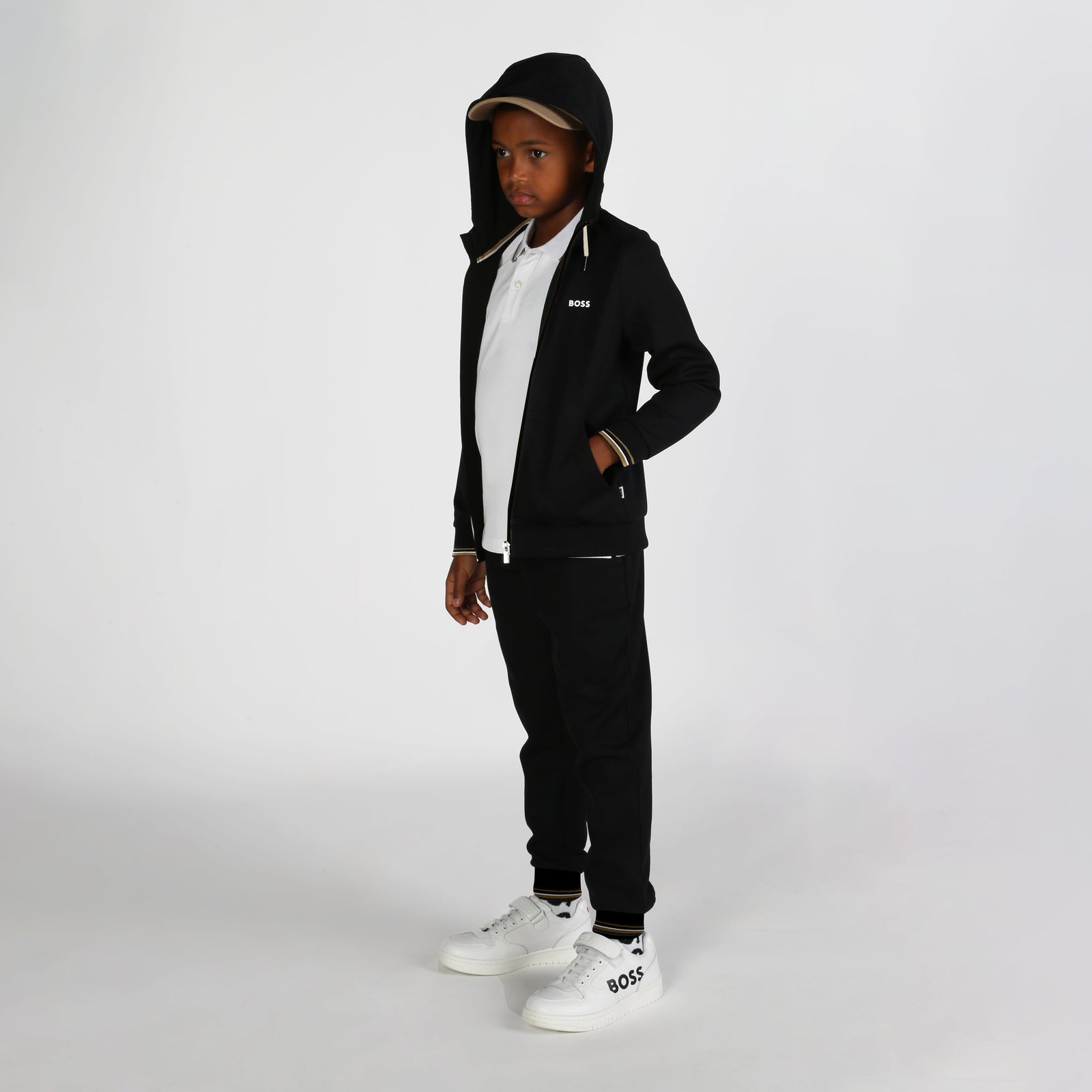 Hooded Cardigan - Black