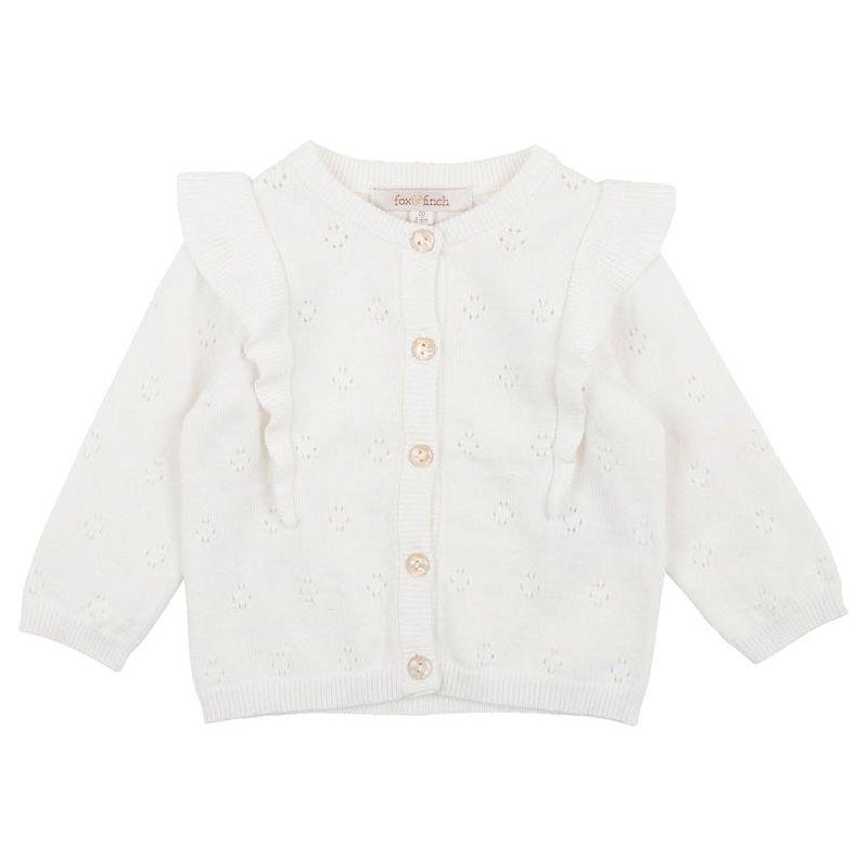 Cloud Frill Pointelle Cardigan