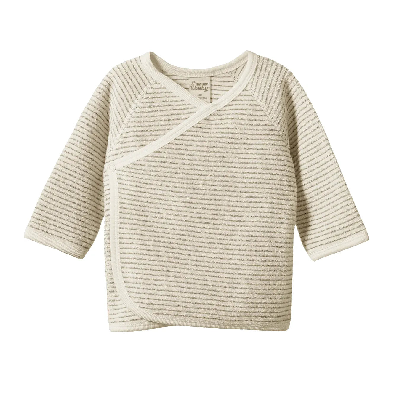 Kimono Jacket Terry - Nettle Pinstripe