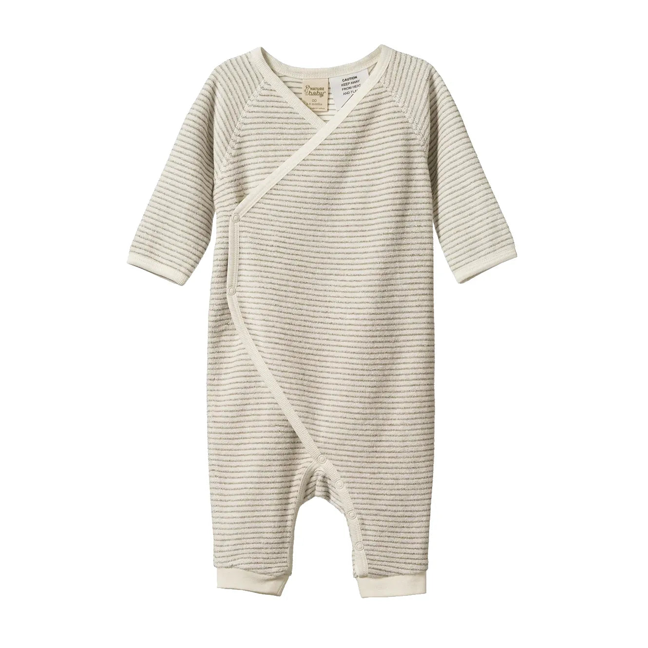 Kimono Stretch & Grow Terry - Nettle Pinstripe