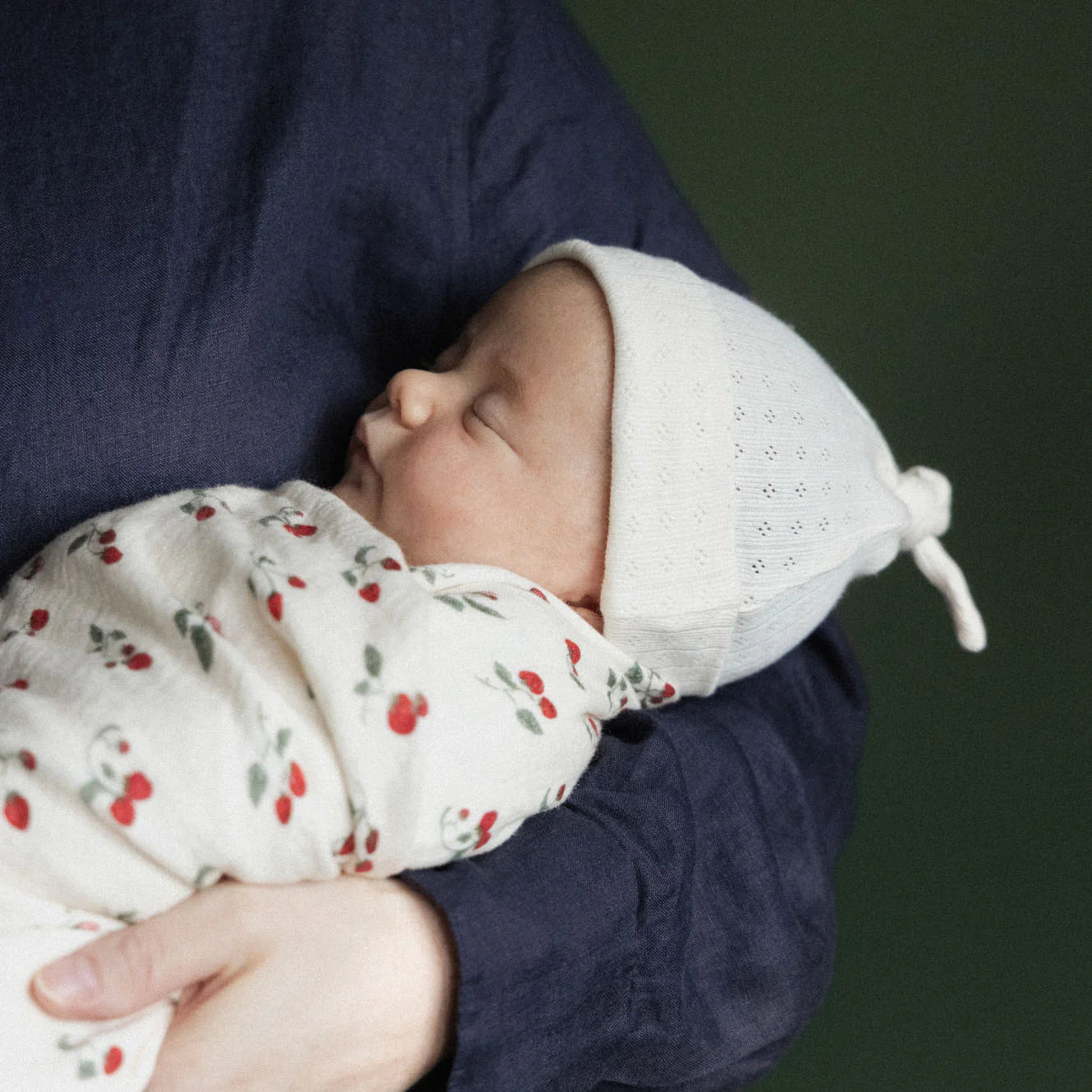 Knotted Beanie Pointelle - Natural